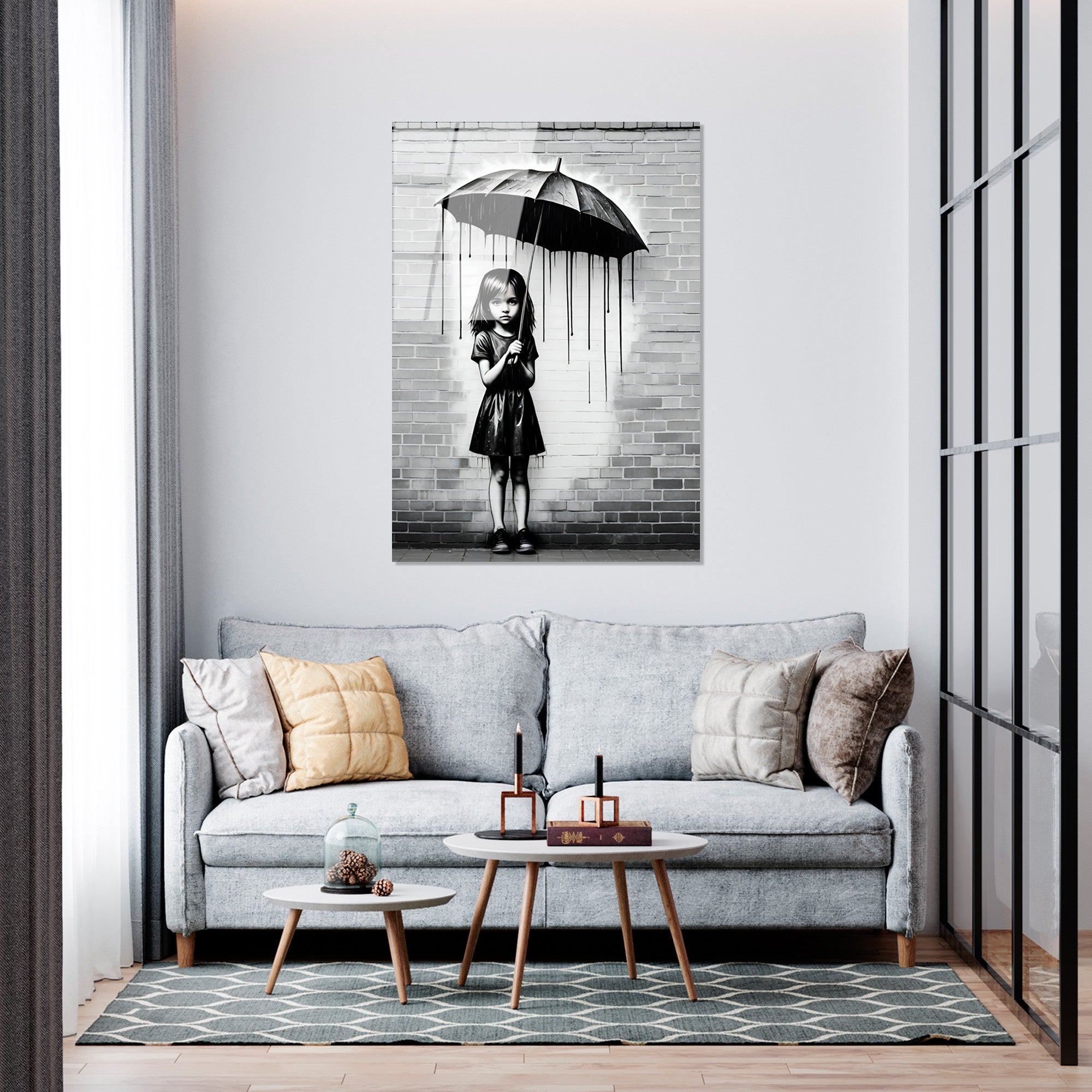 Quadro Decorativo em Vidro Temperado UV-1177, 70 x 100 cm, 4 mm, Multicolorido