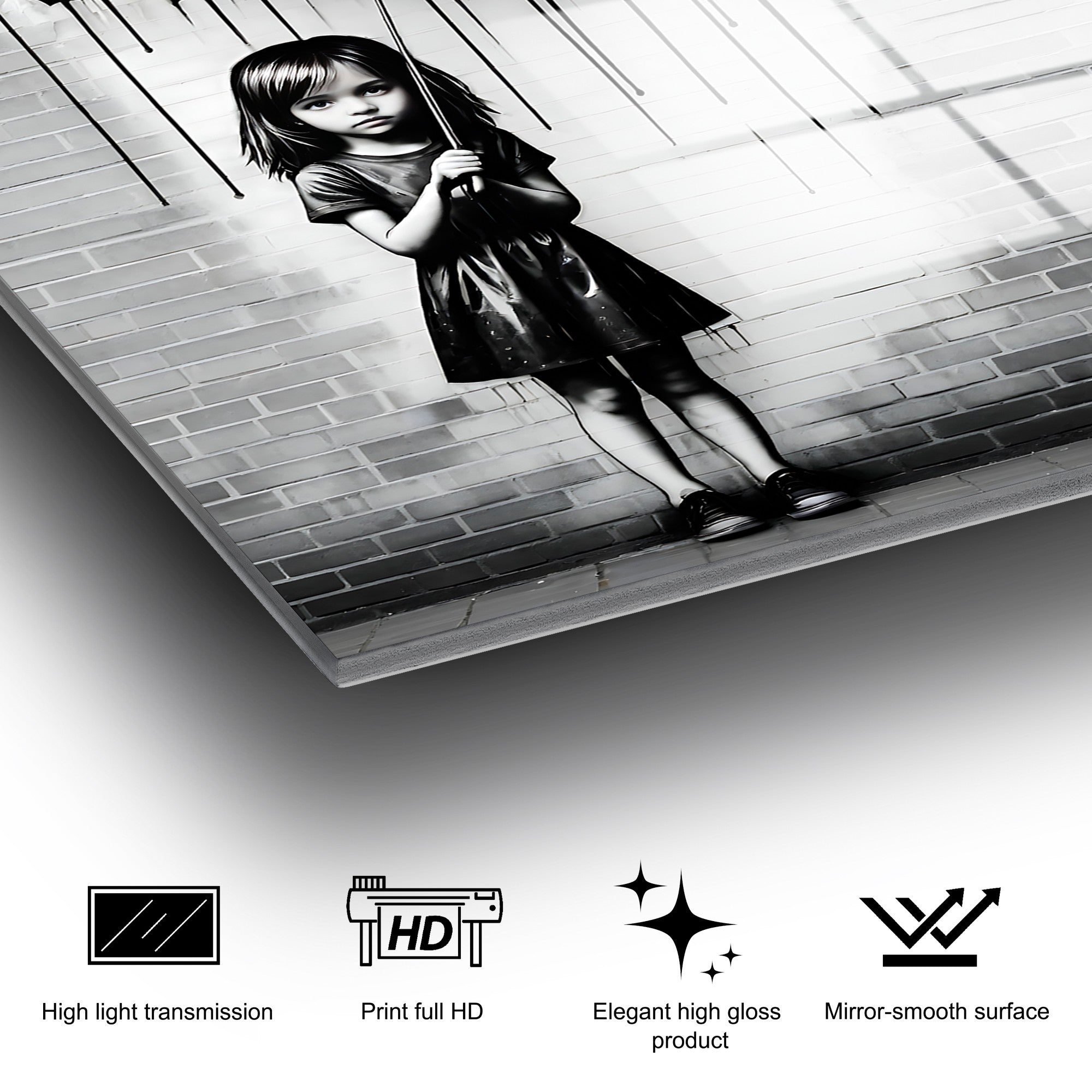 Quadro Decorativo em Vidro Temperado UV-1177, 70 x 100 cm, 4 mm, Multicolorido