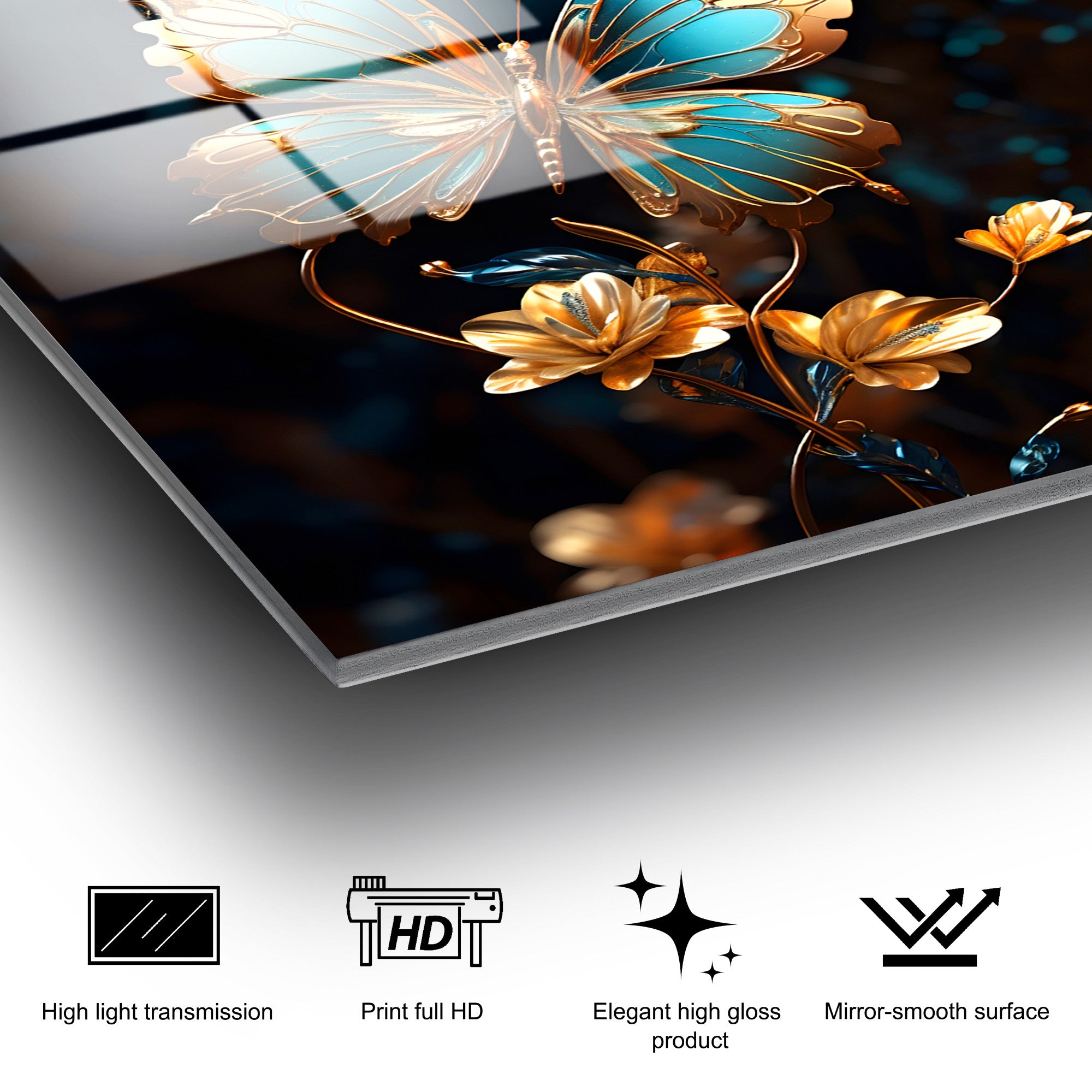 Quadro Decorativo em Vidro Temperado 4 mm Multicolor 70x100 cm – UV-1178 (123BZM2666)