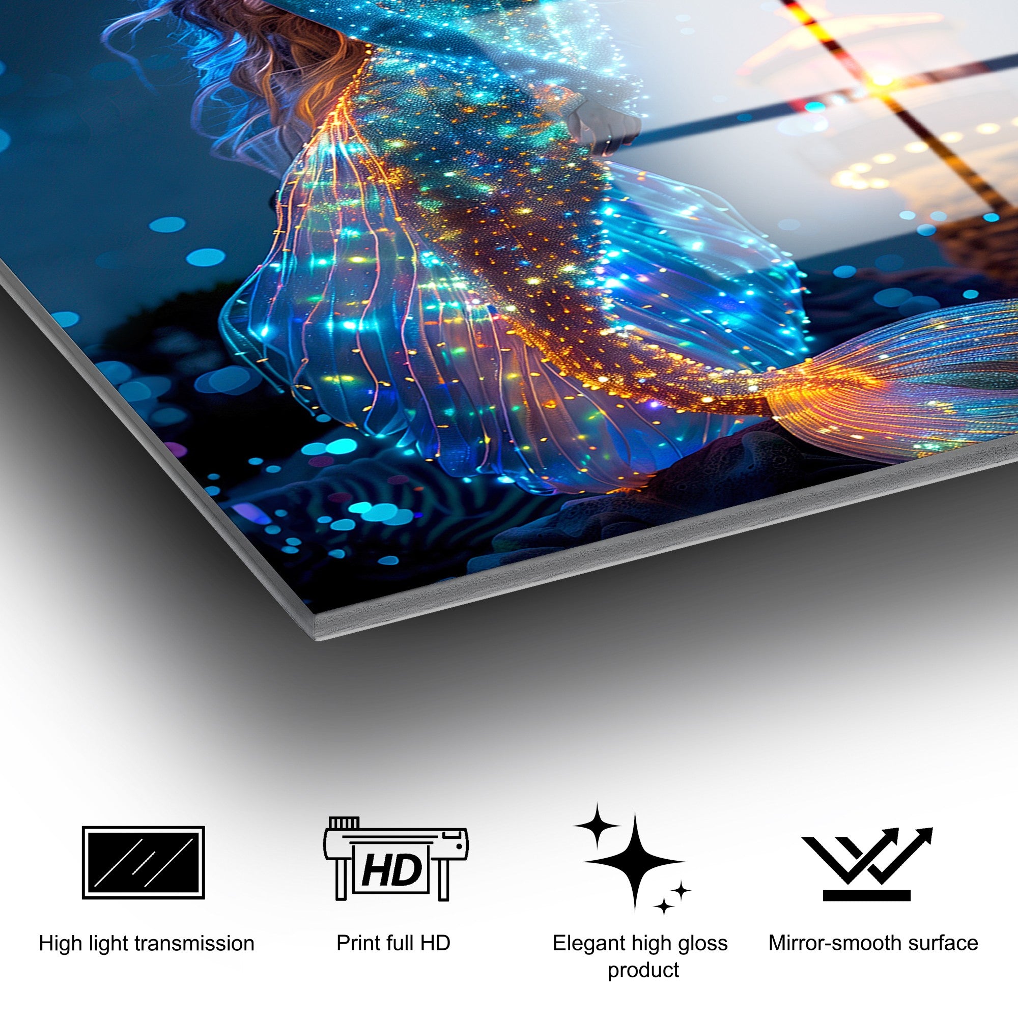 Quadro Decorativo em Vidro Temperado UV-1180, Multicolor, 70 x 100 cm (4 mm)