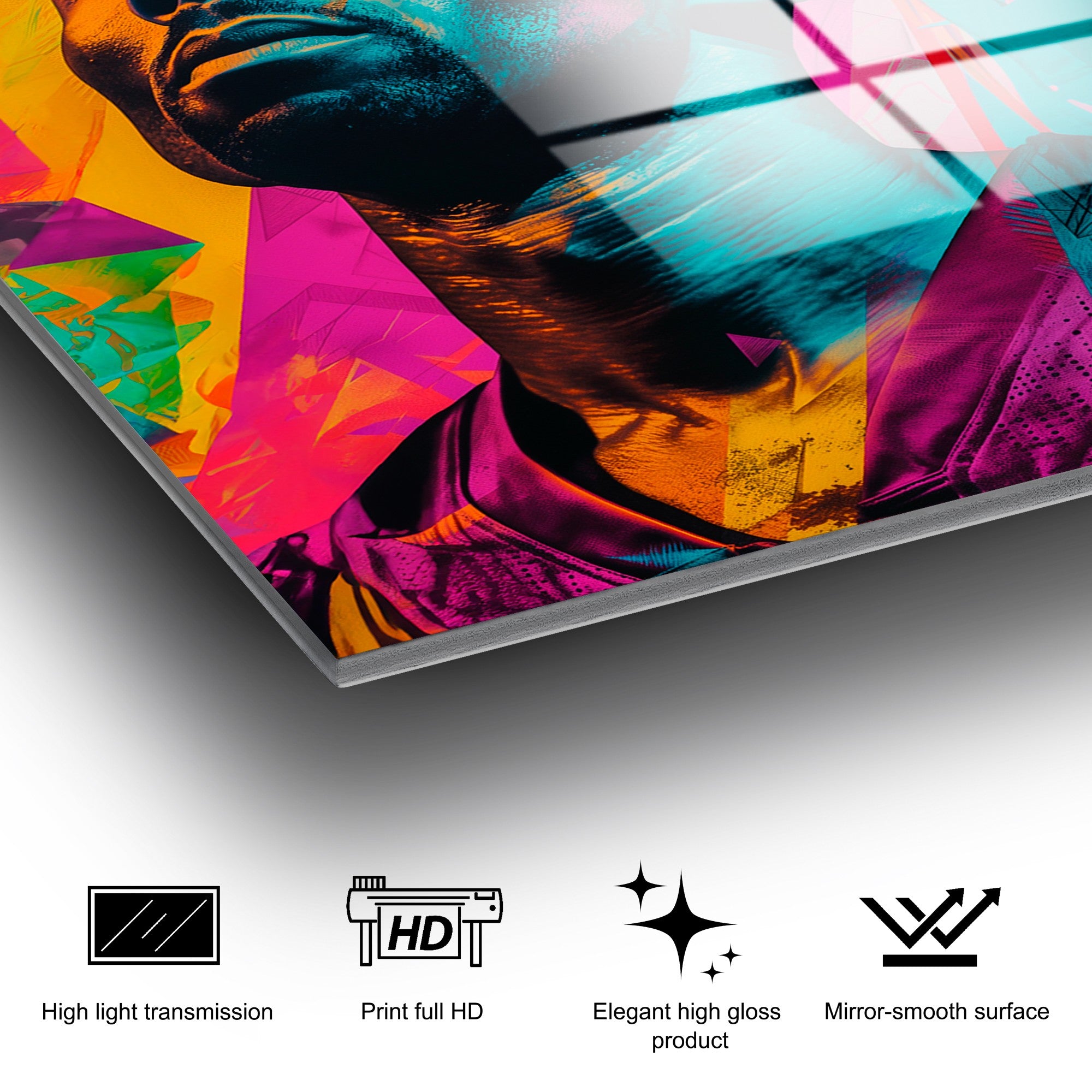 Quadro Decorativo em Vidro Temperado 70x100 cm (4 mm) Multicolor – UV-1181 (123BZM2669)