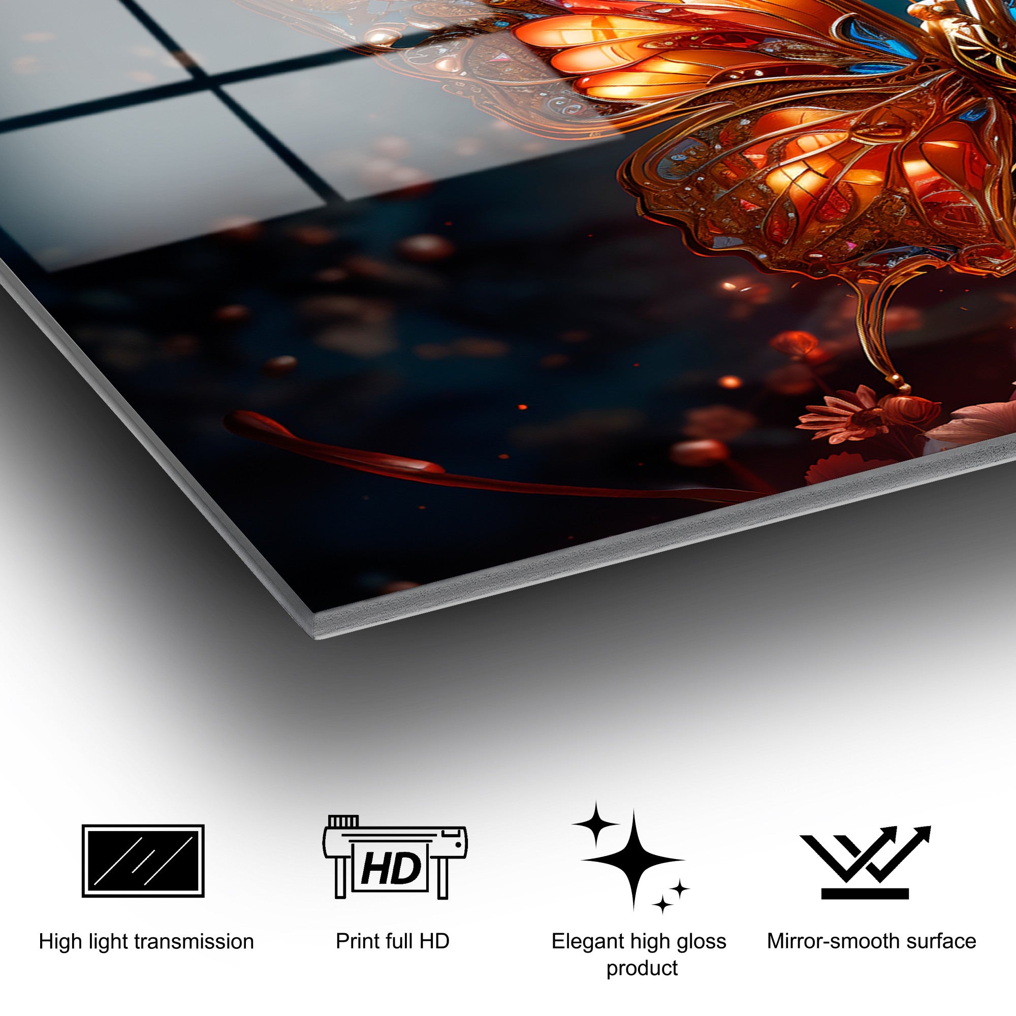 Quadro Decorativo em Vidro Temperado 100% 4 mm, 70x100 cm – Multicolor | UV-1182