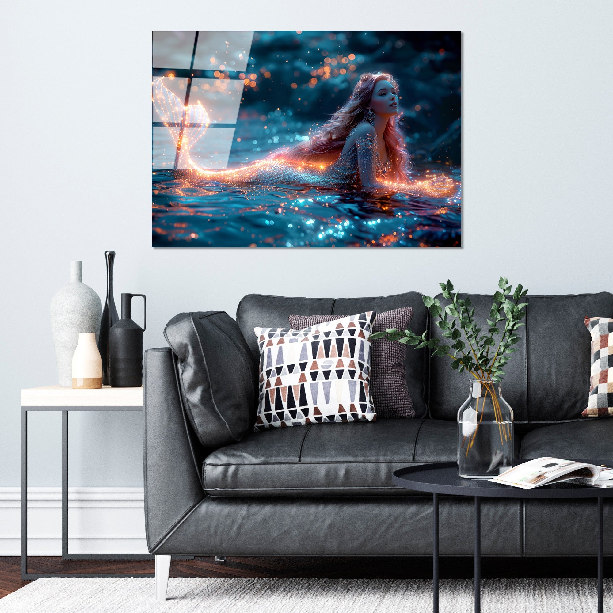 Quadro Decorativo em Vidro Temperado UV-1183, 70 x 100 cm, Multicolor, Vidro 4 mm