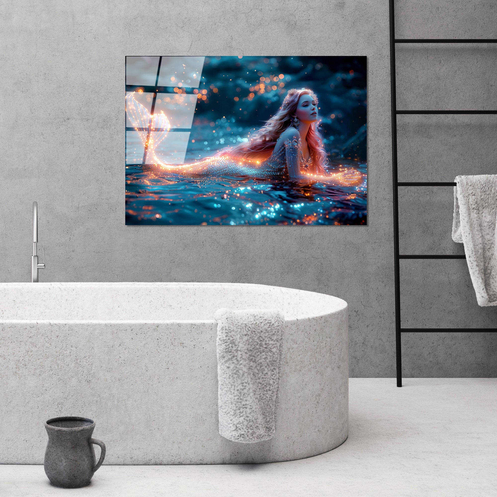 Quadro Decorativo em Vidro Temperado UV-1183, 70 x 100 cm, Multicolor, Vidro 4 mm