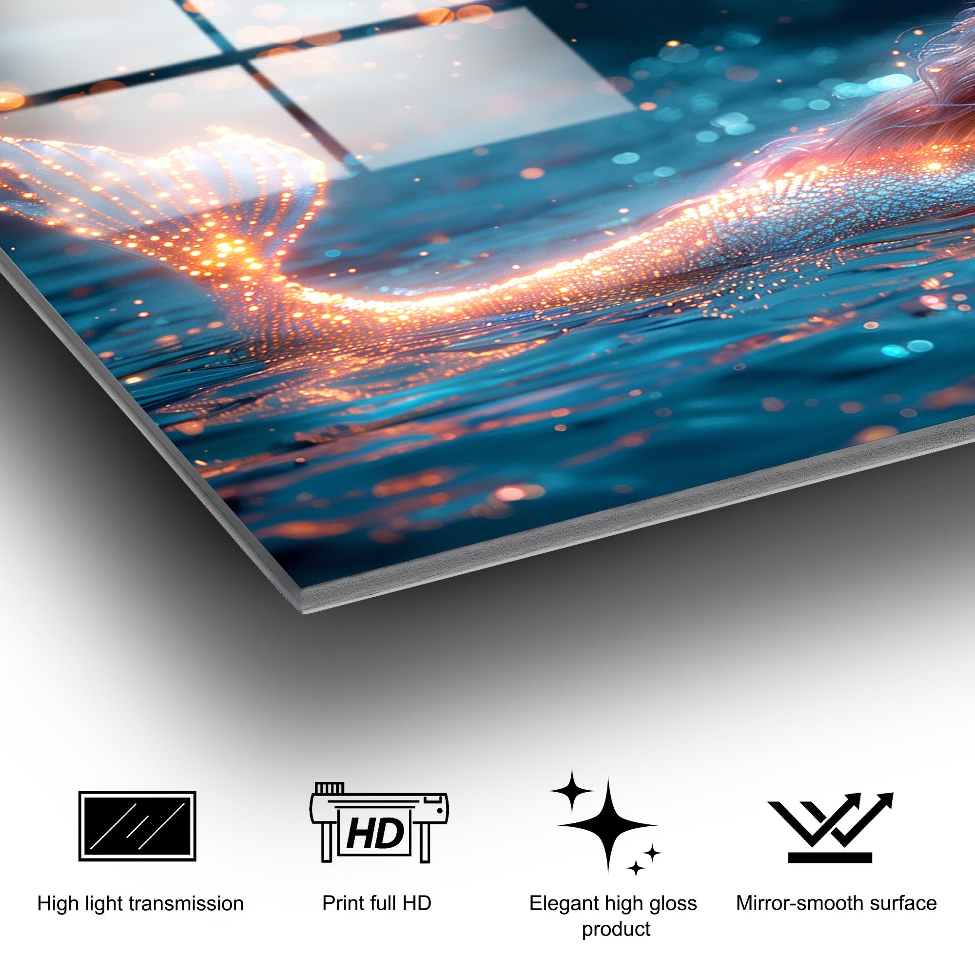 Quadro Decorativo em Vidro Temperado UV-1183, 70 x 100 cm, Multicolor, Vidro 4 mm