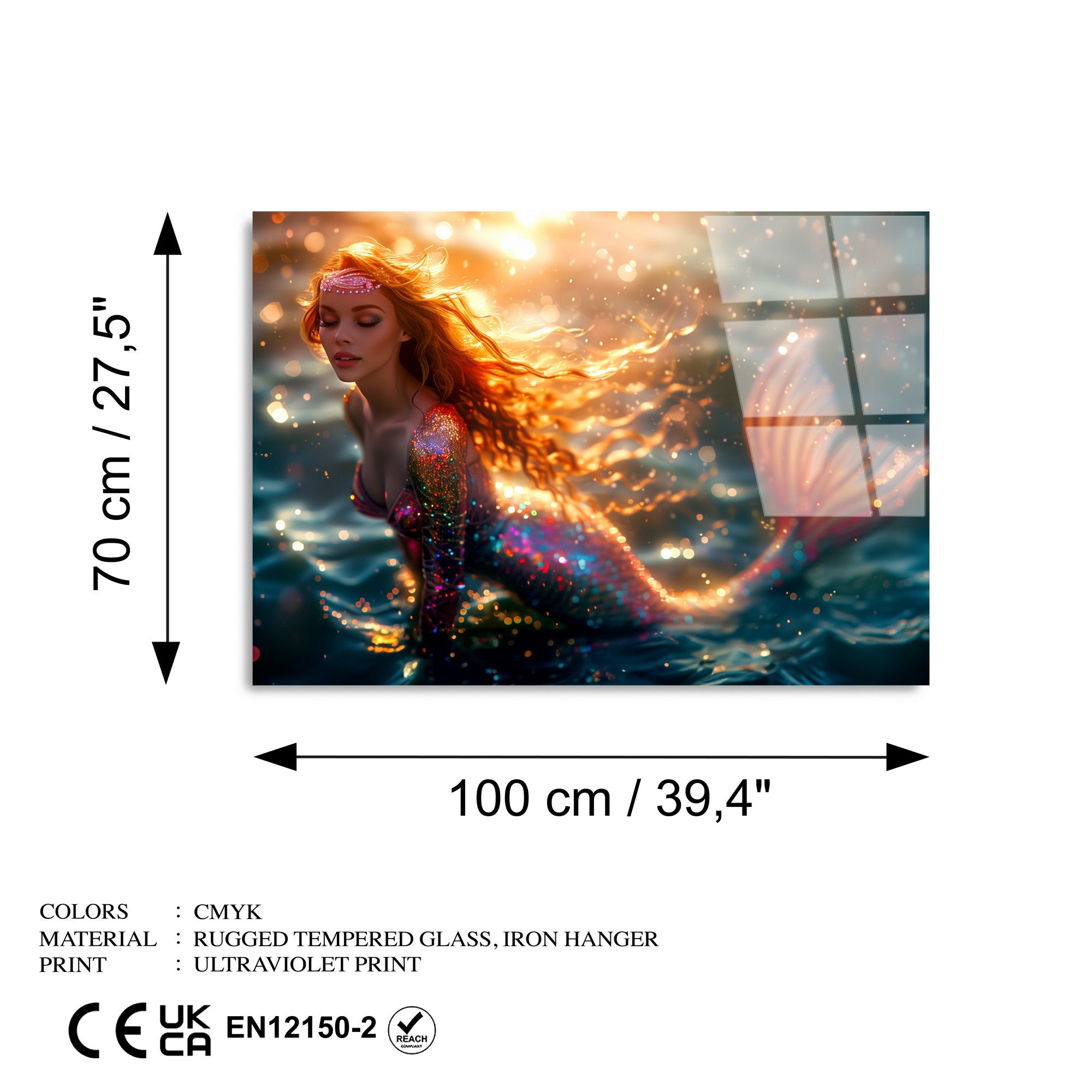 Quadro Decorativo em Vidro Temperado 70 x 100 cm Multicolor UV-1184 (4 mm)