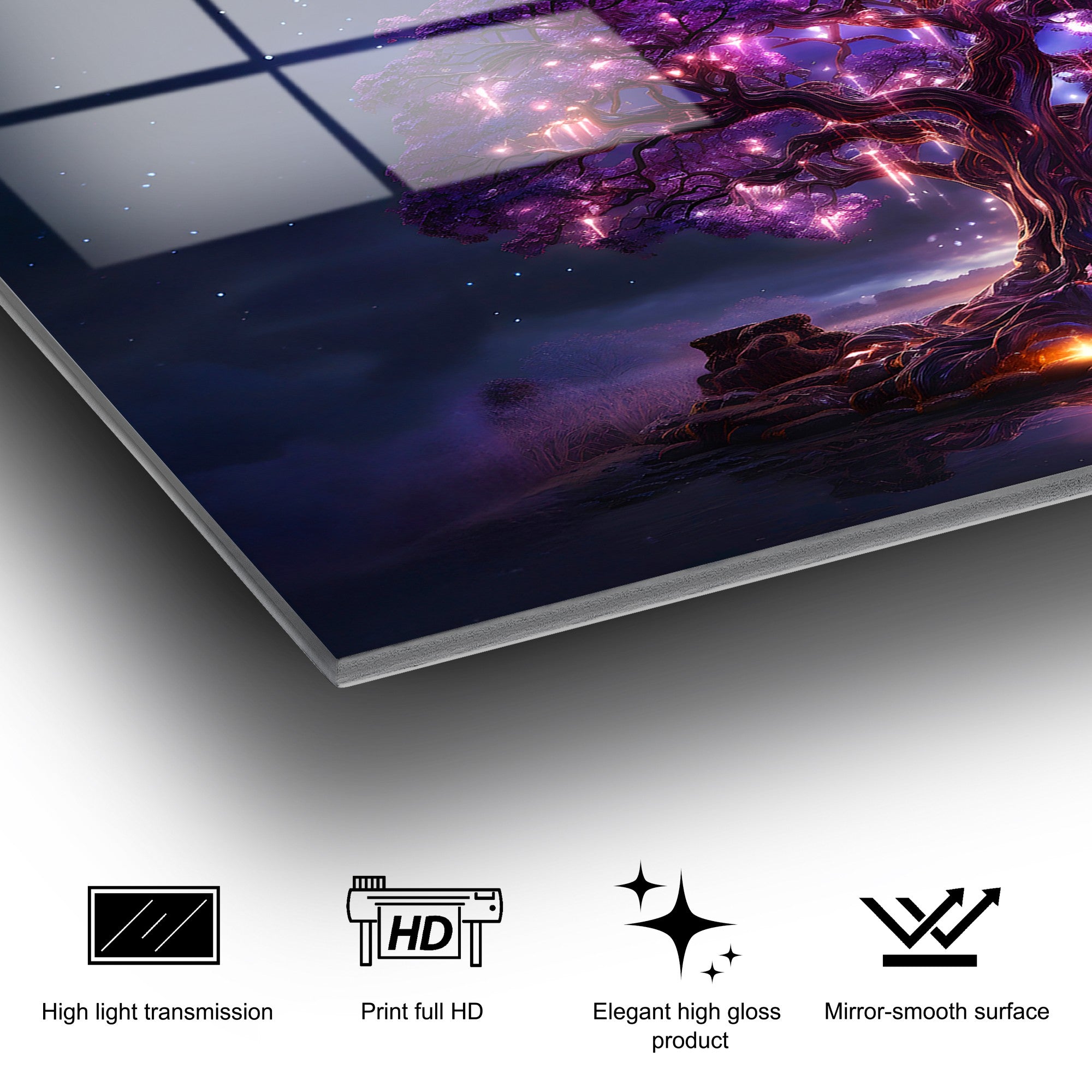 Quadro Decorativo em Vidro Temperado UV-1185, 70 x 100 cm, Multicolor, 4 mm