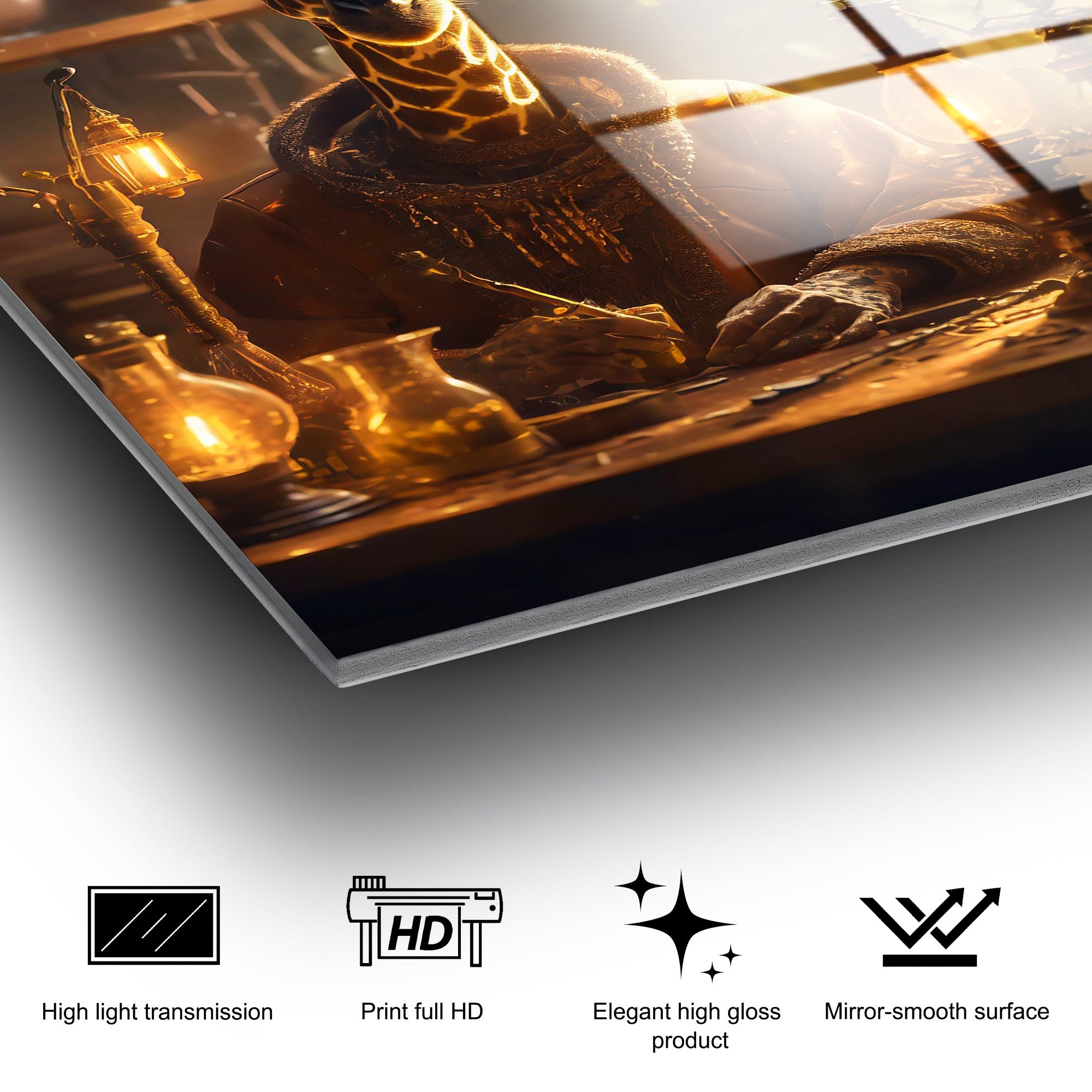 Quadro Decorativo em Vidro Temperado 4 mm Multicolor 70x100 cm – UV-1187