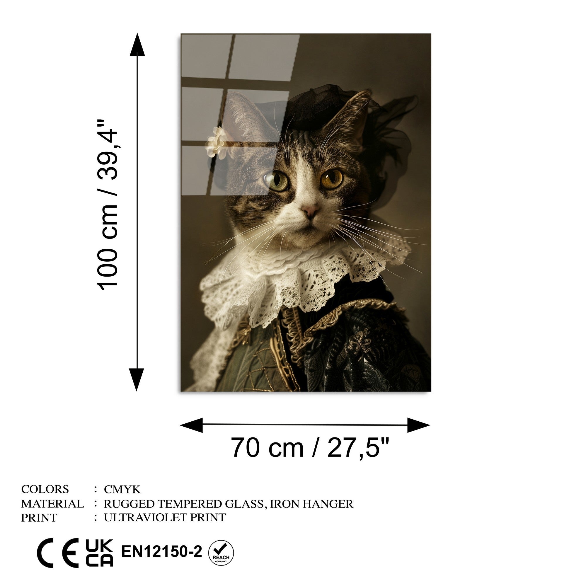 Quadro Decorativo em Vidro Temperado 100% (4 mm) UV-1188 – 70 x 100 cm – Multicolor