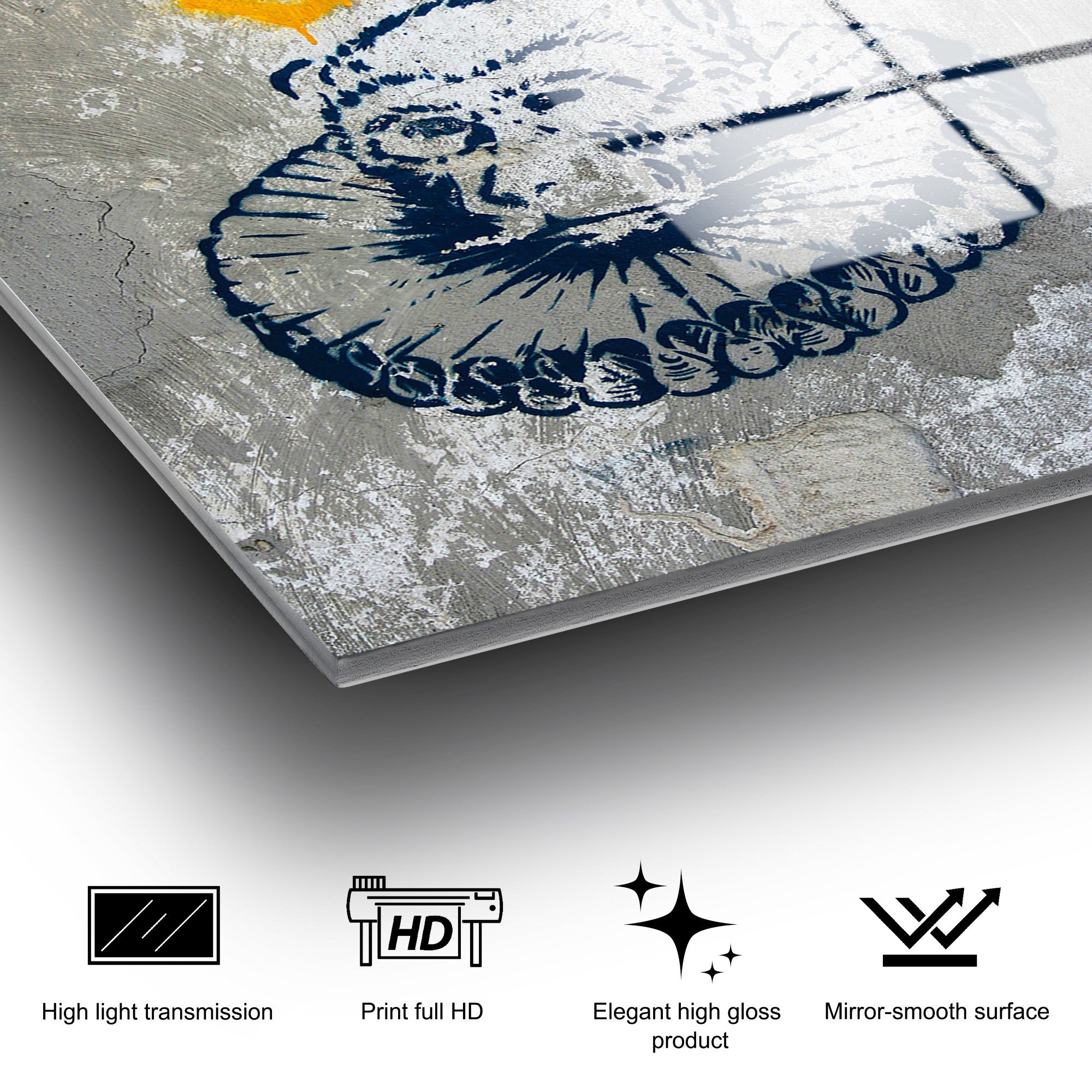 Quadro Decorativo em Vidro Temperado UV-1191, Multicolor, 70 x 100 cm, 4 mm