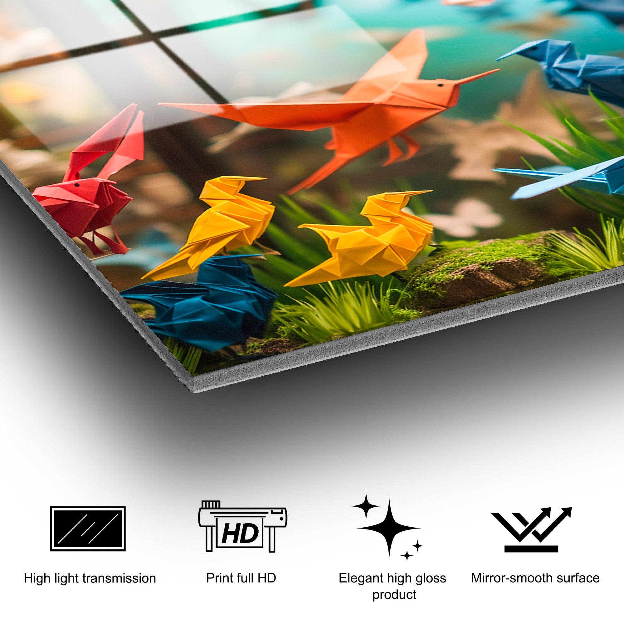 Quadro Decorativo em Vidro Temperado Multicolor UV-1193, 70x100 cm, 4 mm