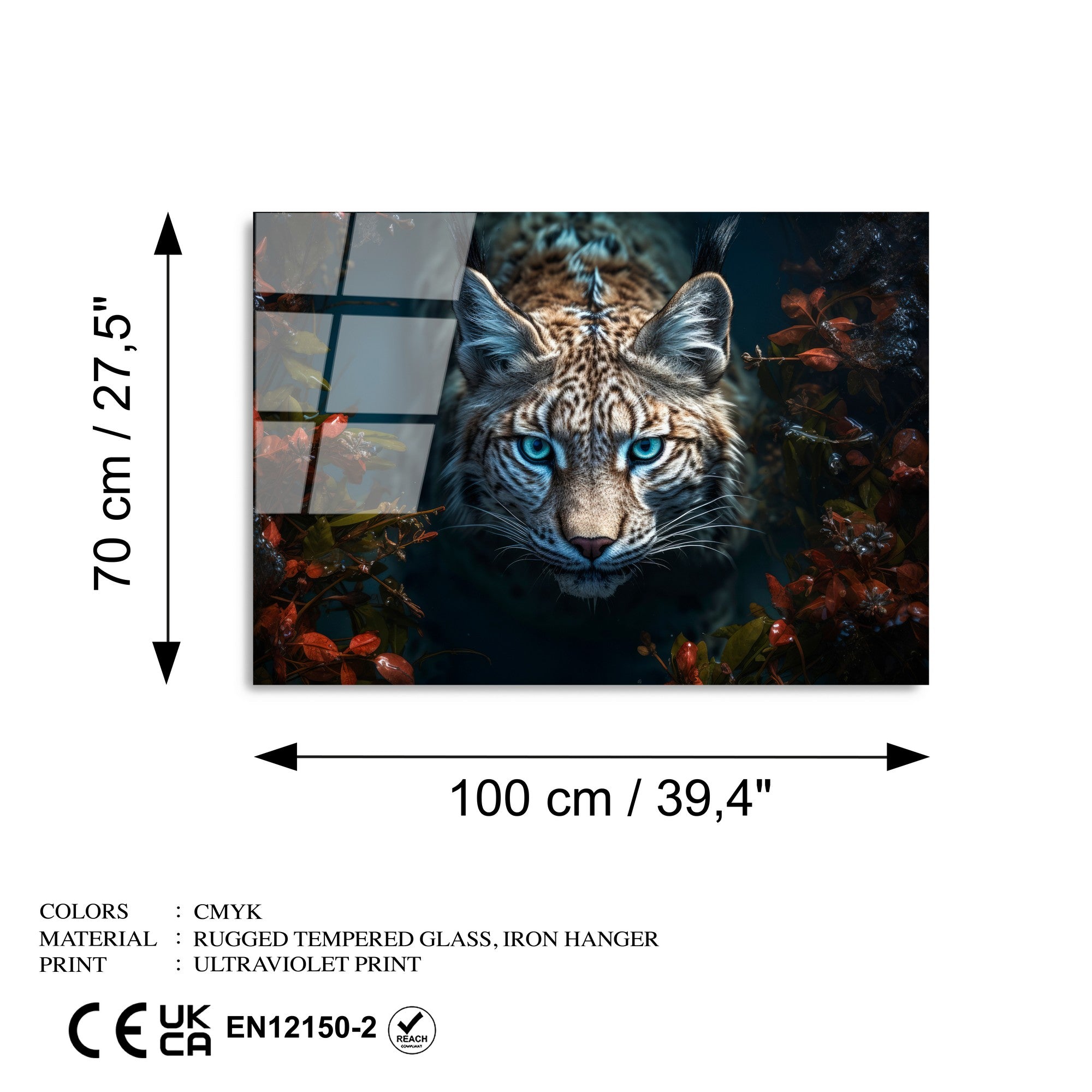 Quadro Decorativo em Vidro Temperado UV-1195 (70 x 100 cm) Multicolor – 4 mm