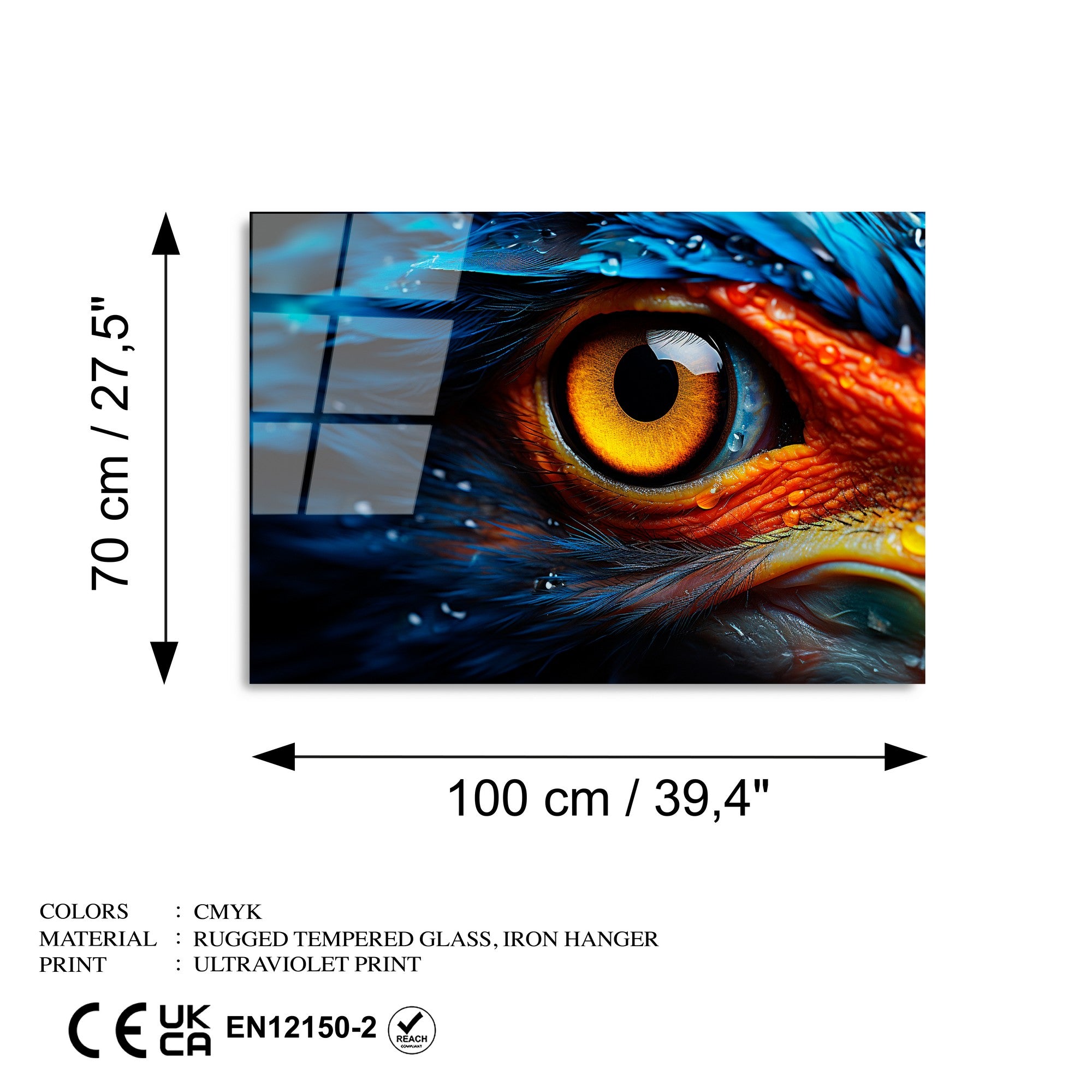 Quadro Decorativo em Vidro Temperado 70x100 cm Multicolor UV-1197 (4 mm)