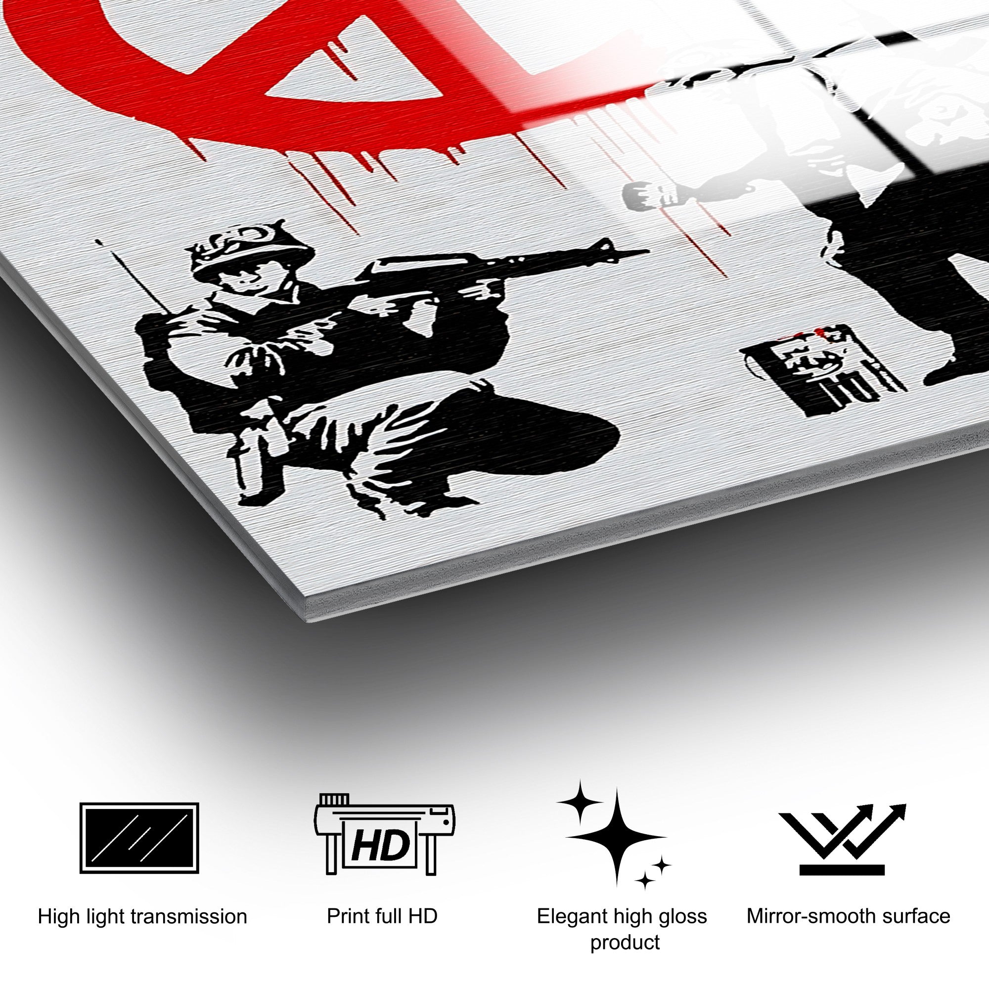 Quadro Decorativo em Vidro Temperado UV-1198, Multicolor, 70 x 100 cm (4 mm)