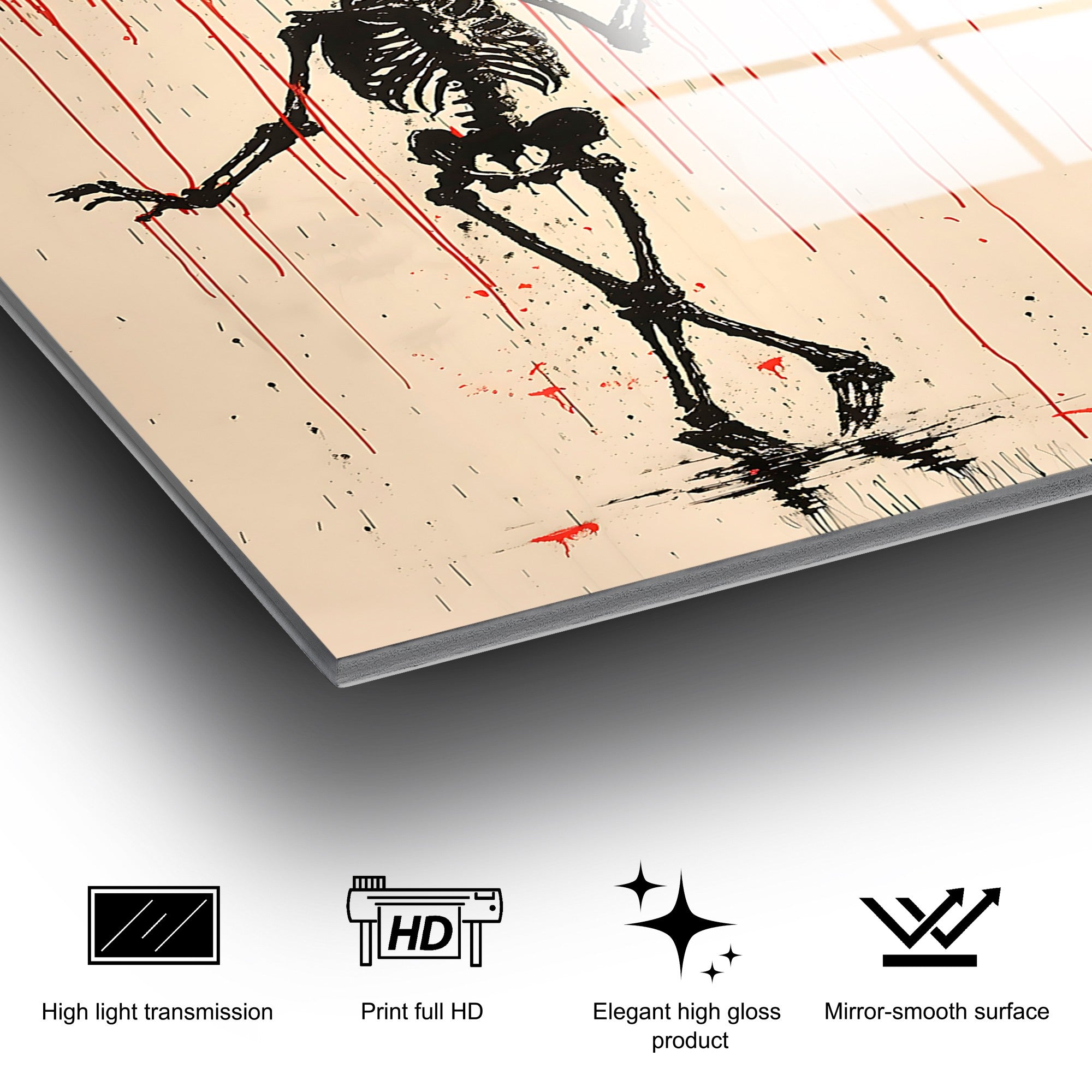 Quadro Decorativo em Vidro Temperado UV-1199, 70 x 100 cm, 4 mm, Multicor