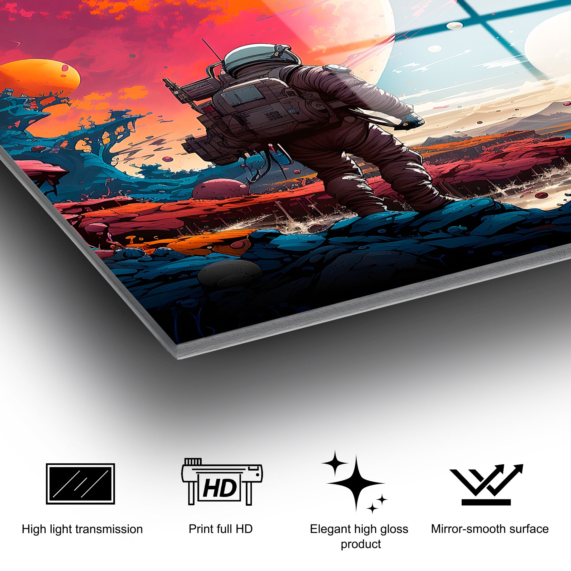 Quadro Decorativo em Vidro Temperado 70 x 100 cm (4 mm) – Multicolor | UV-1202