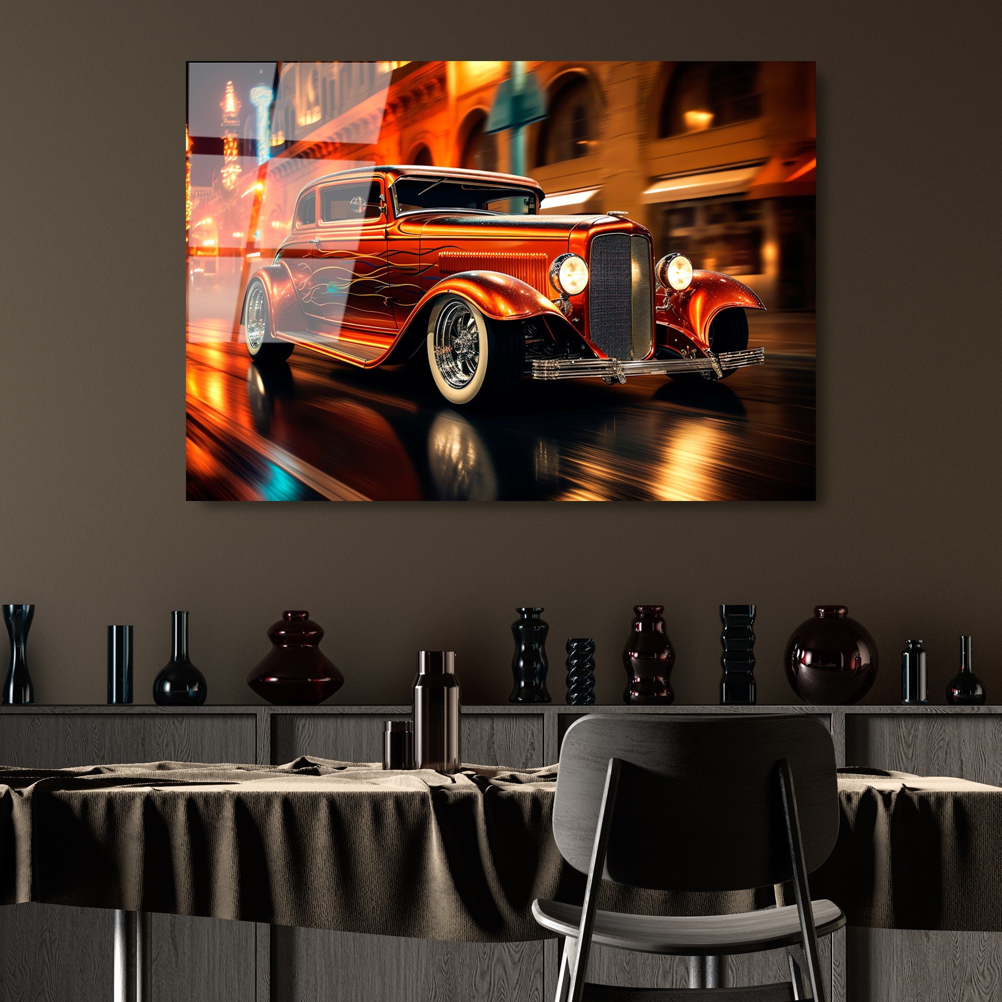 Quadro Decorativo em Vidro Temperado UV-1203, Multicolor, 70 x 100 cm, Vidro 4 mm