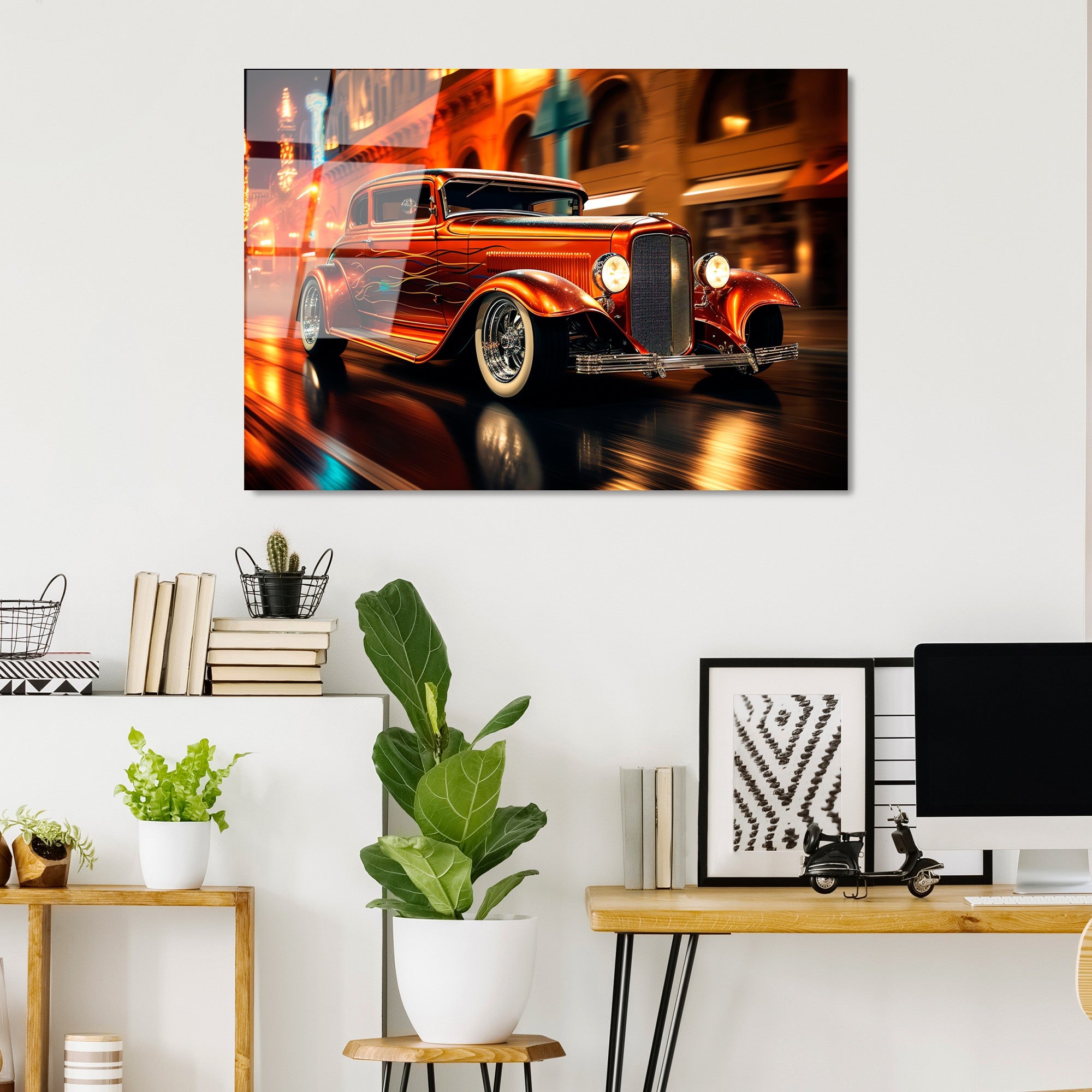 Quadro Decorativo em Vidro Temperado UV-1203, Multicolor, 70 x 100 cm, Vidro 4 mm