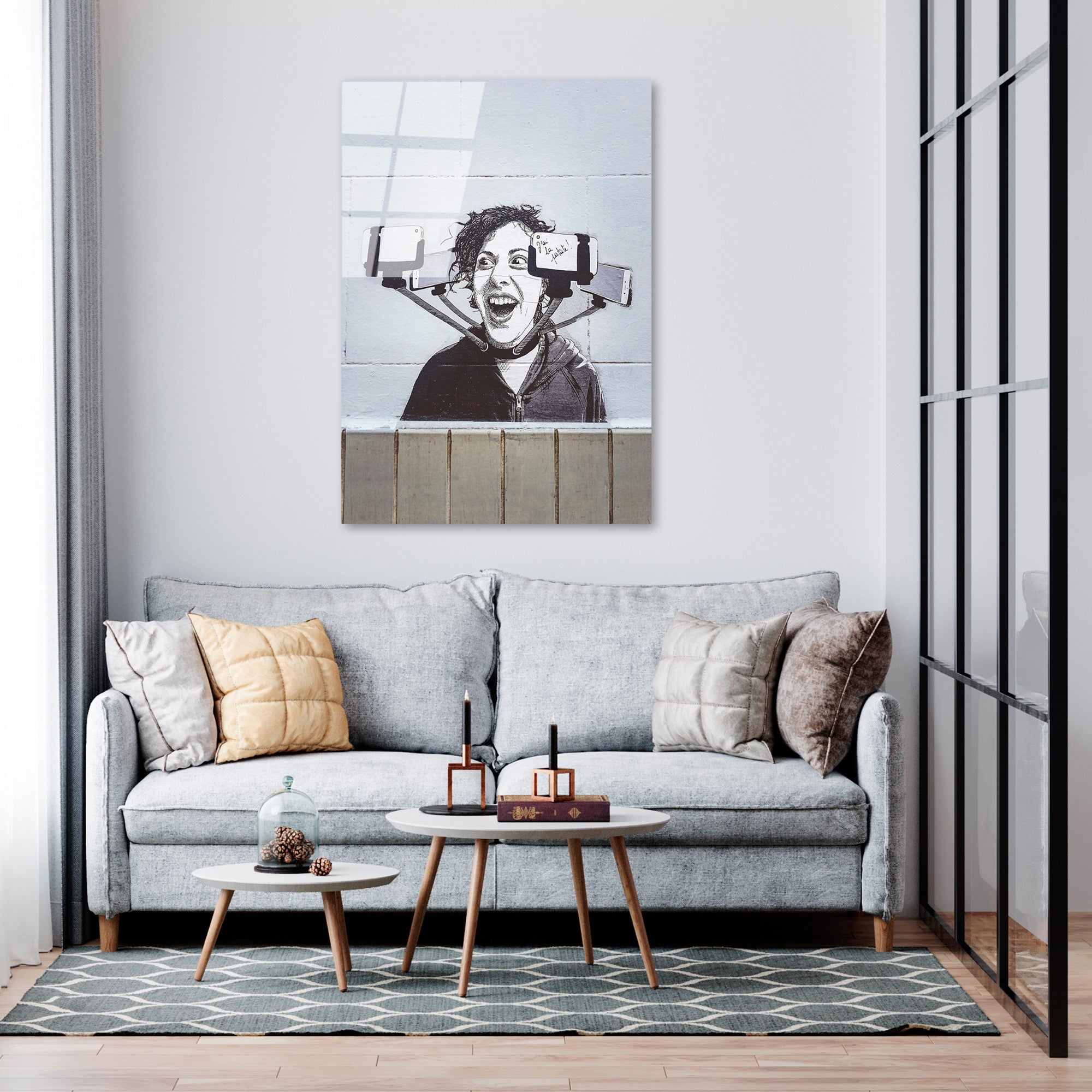 Quadro Decorativo UV-1209 em 100% Vidro Temperado (4 mm), Multicolor, 70 x 100 cm, 7,617 kg