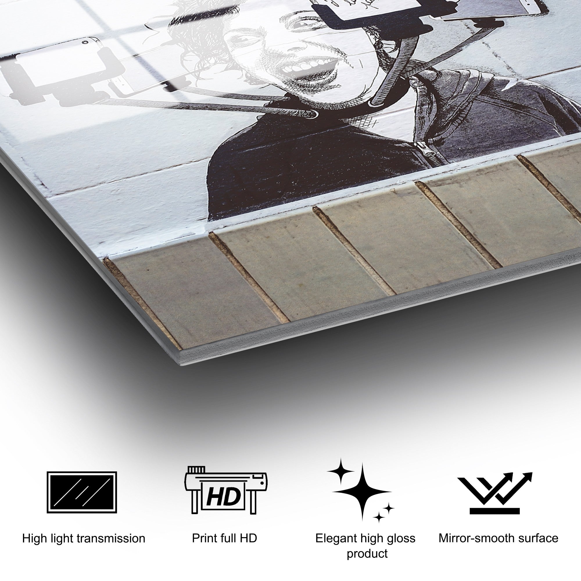 Quadro Decorativo UV-1209 em 100% Vidro Temperado (4 mm), Multicolor, 70 x 100 cm, 7,617 kg