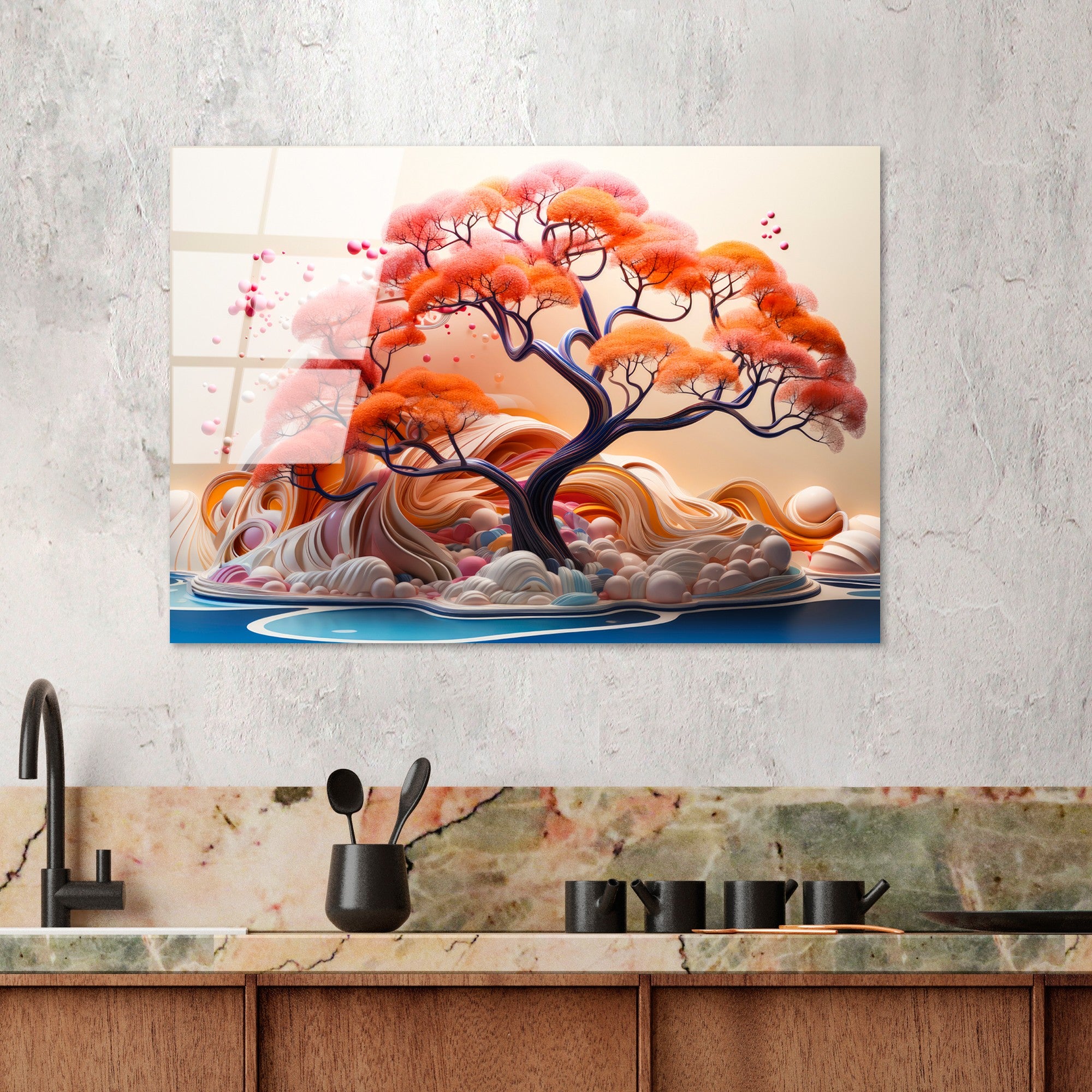 Quadro Decorativo em Vidro Temperado UV-1211 – Multicolor – 70x100 cm – 4 mm