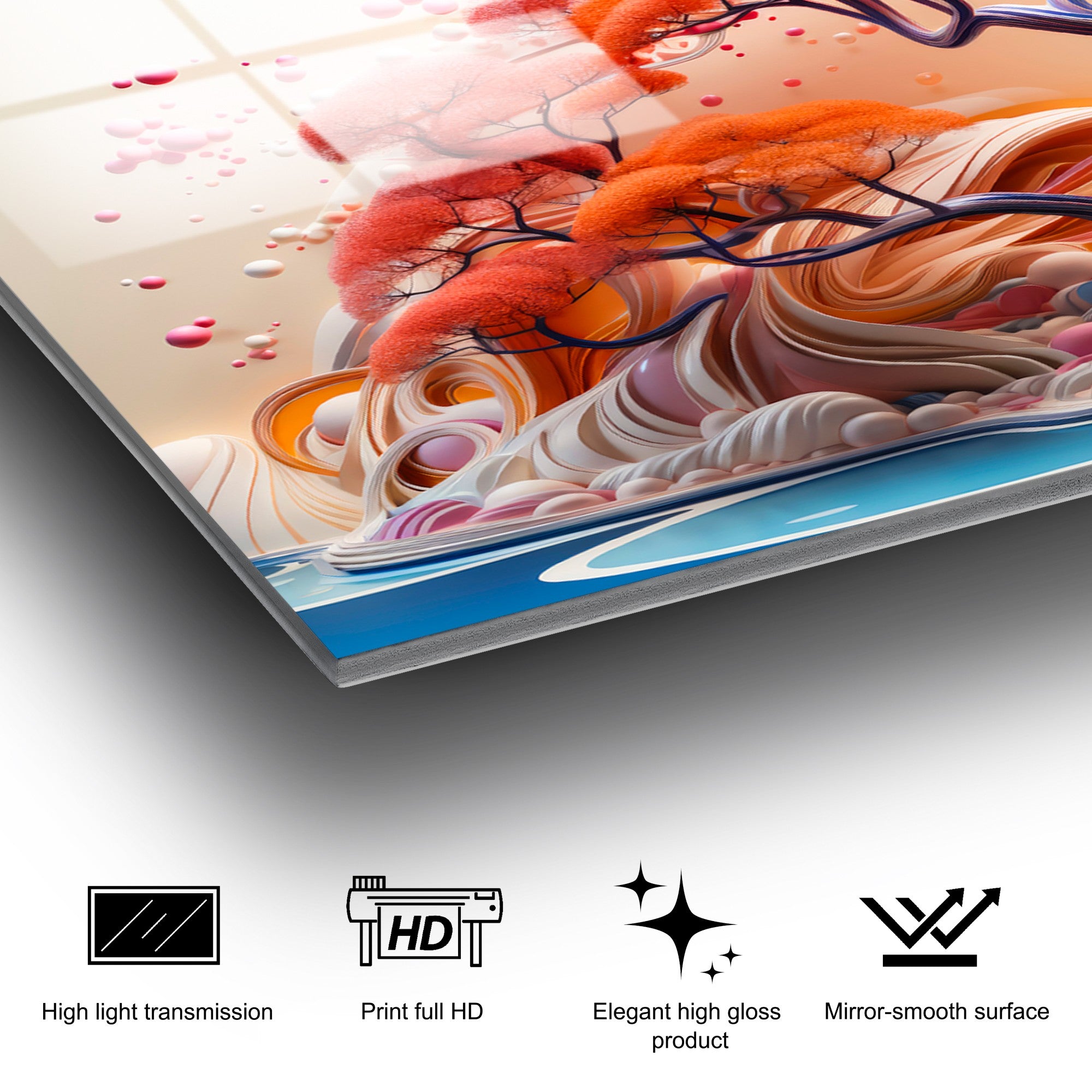 Quadro Decorativo em Vidro Temperado UV-1211 – Multicolor – 70x100 cm – 4 mm