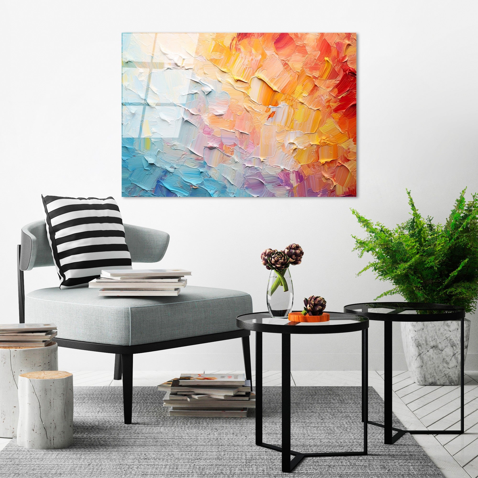 Quadro Decorativo em Vidro Temperado 70x100 cm (4 mm) Multicolor – UV-1212