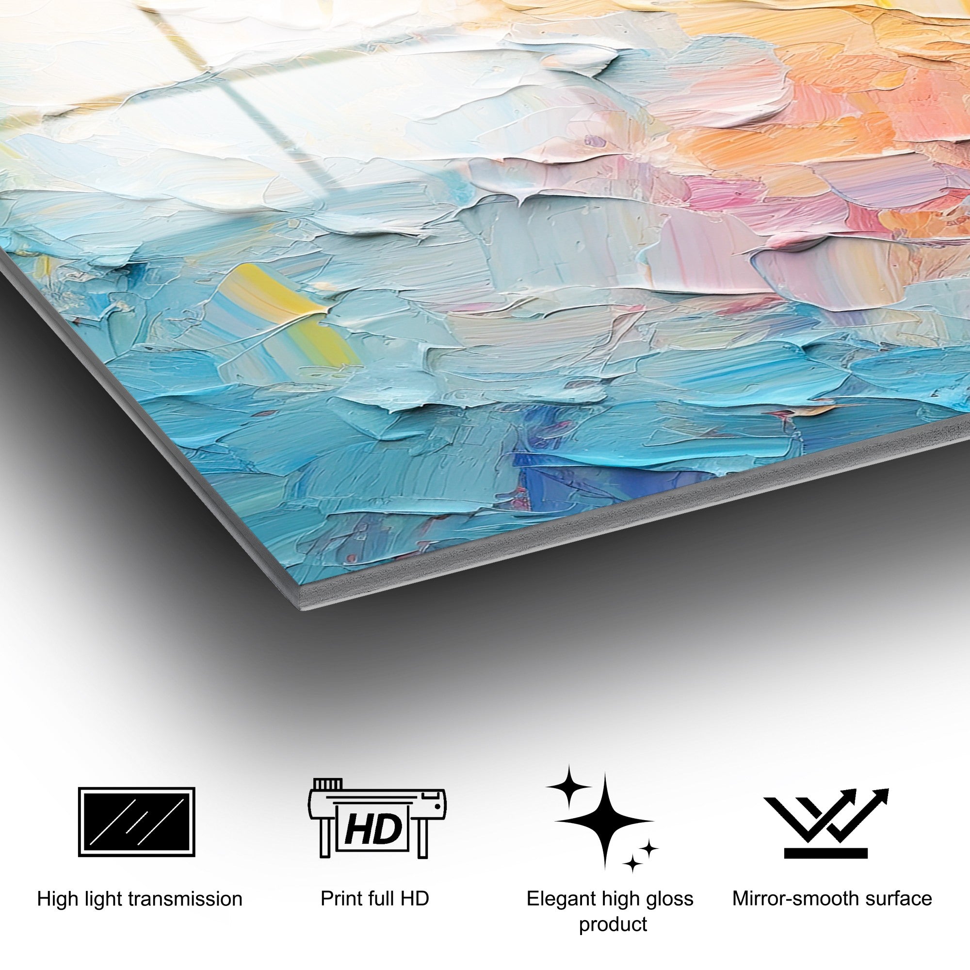 Quadro Decorativo em Vidro Temperado 70x100 cm (4 mm) Multicolor – UV-1212