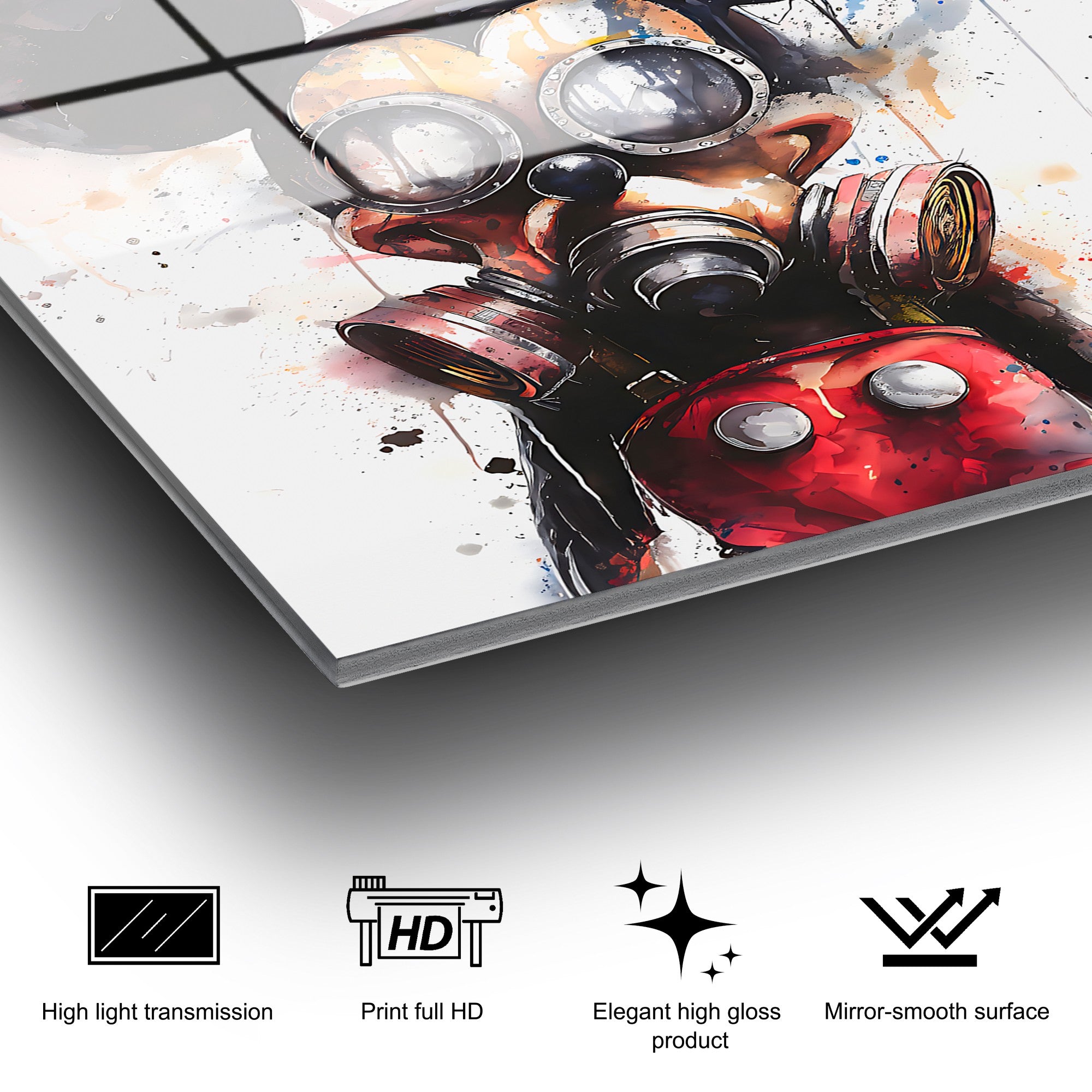 Quadro Decorativo em Vidro Temperado UV-1213, 70 x 100 cm, Multicolor, 4 mm