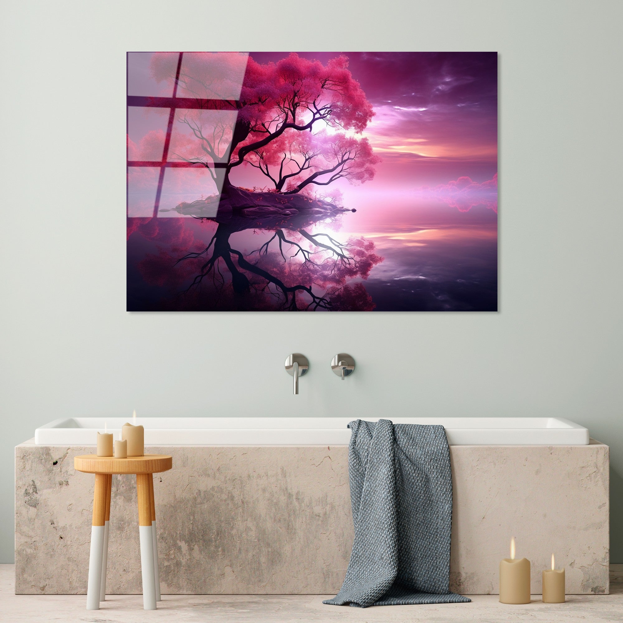 Quadro Decorativo em Vidro Temperado UV-1214, 70 x 100 cm, Multicor (4 mm)