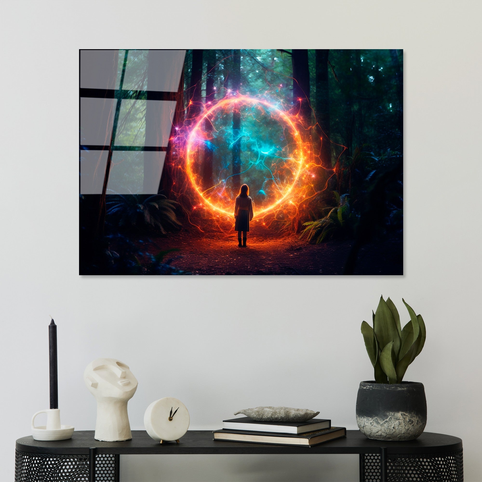 Quadro Decorativo em Vidro Temperado 100% UV-1217, 70 x 100 cm, Multicolor, 4 mm