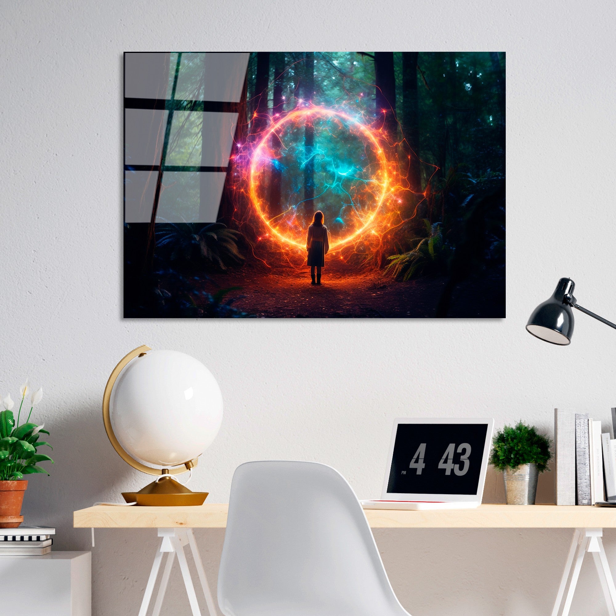 Quadro Decorativo em Vidro Temperado 100% UV-1217, 70 x 100 cm, Multicolor, 4 mm