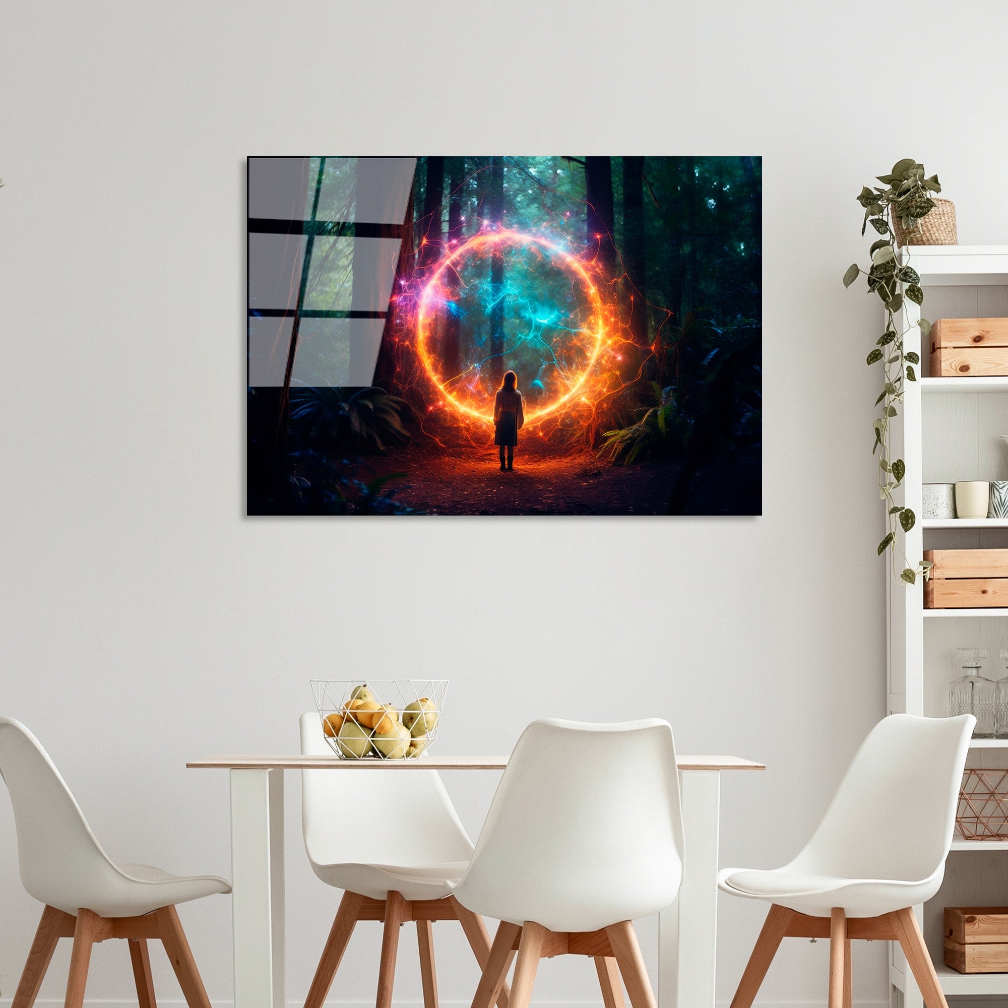 Quadro Decorativo em Vidro Temperado 100% UV-1217, 70 x 100 cm, Multicolor, 4 mm