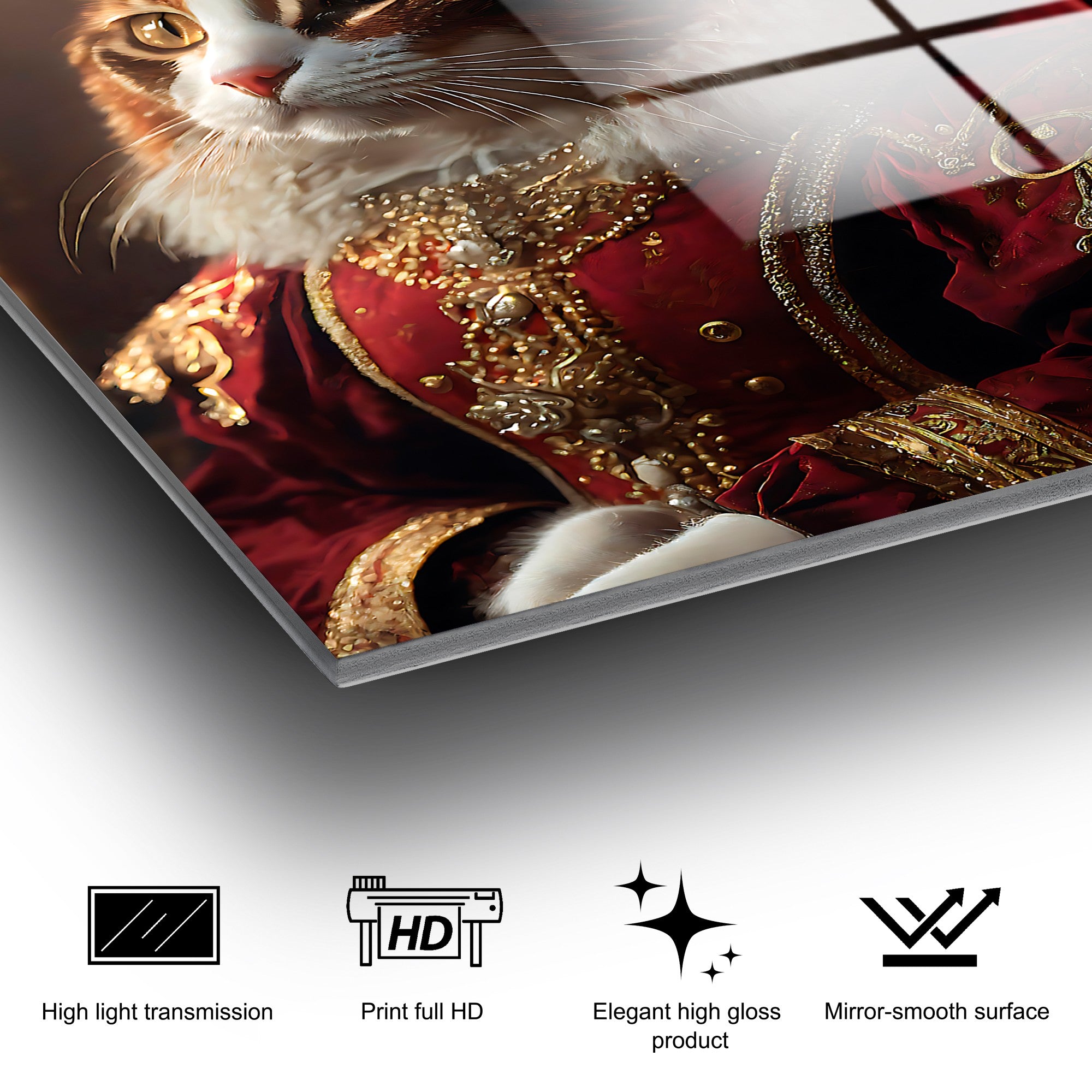 Quadro Decorativo em Vidro Temperado UV-1218, 70 x 100 cm, Multicolor, 4 mm