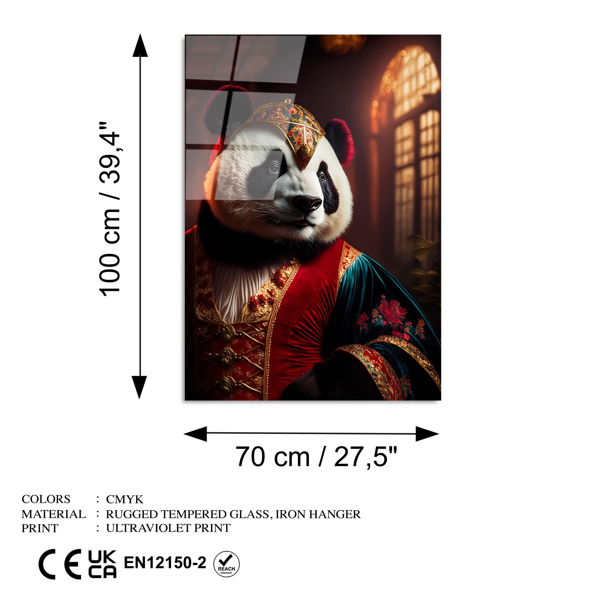 Quadro Decorativo em Vidro Temperado Multicolor 70x100 cm (4 mm) - UV-1219