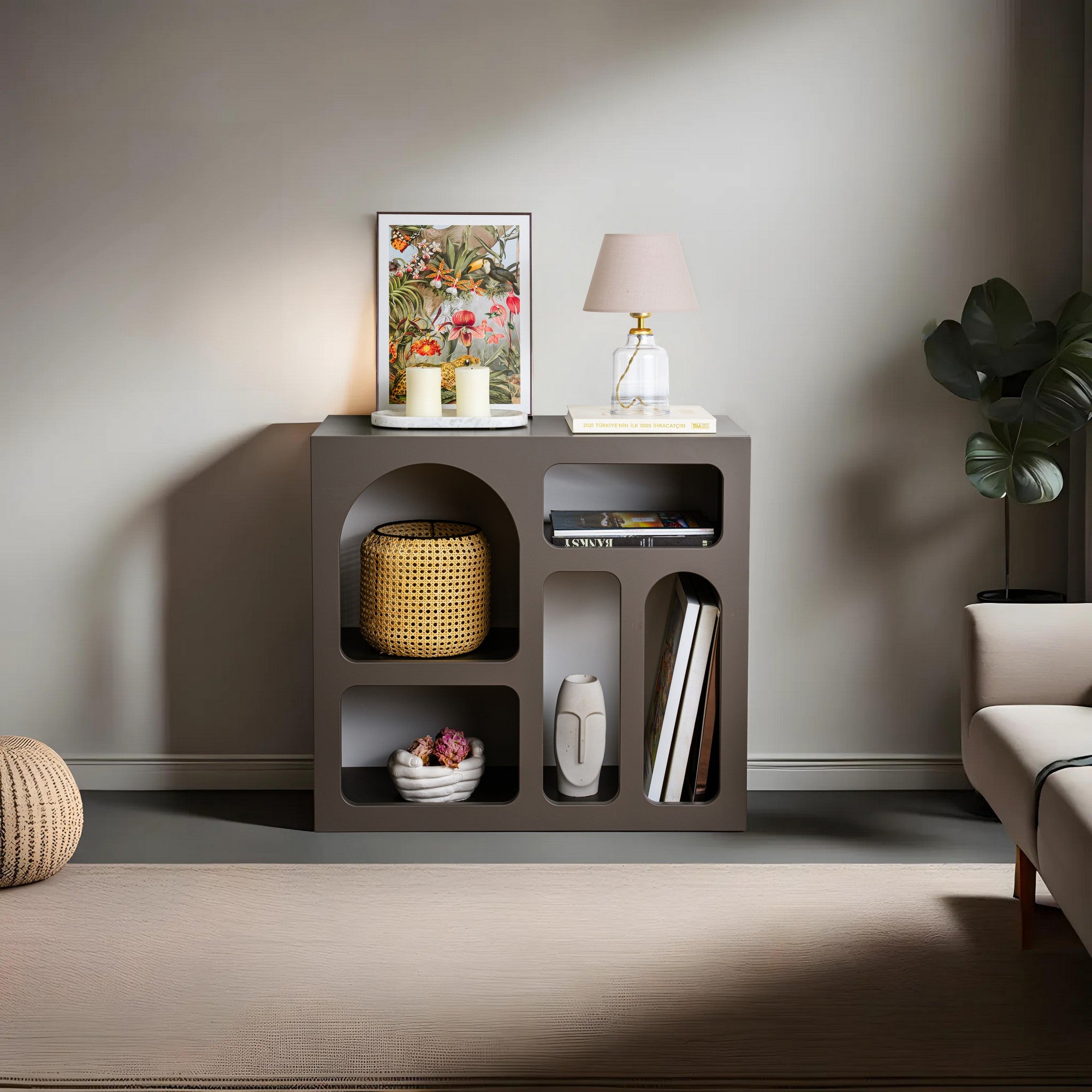 Aparador Lessa Anthracite - Design Minimalista Premium 80cm