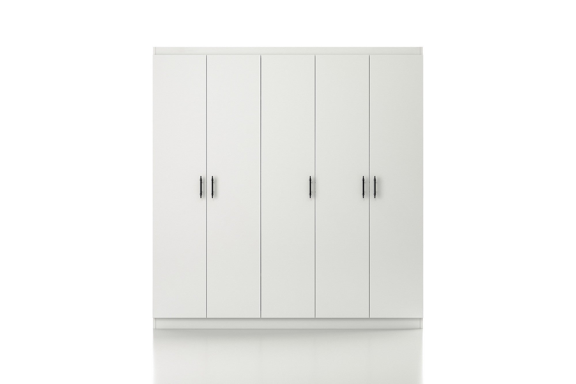 Guarda-roupa branco elegante, 175 x 210 x 50 cm | Painel de partículas 100% revestido em melamina, 18 mm de espessura | Perfeito para quartos modernos e soluções de armazenamento