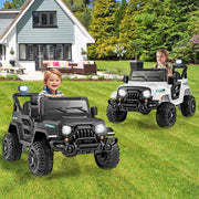 Carro Elétrico para Crianças 12V com 3 Velocidades, Música e Luzes LED - 99 x 62 x 62 cm Preto