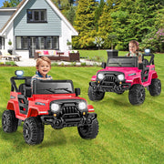 Carro Elétrico para Crianças de 12V com 3 Velocidades, Música e Luzes LED - Vermelho
