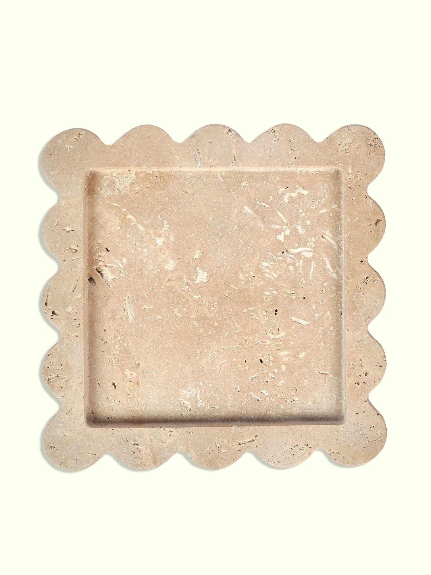 Organizador de Cozinha – 30 x 30 x 2 cm – Bege – Mármore Travertino