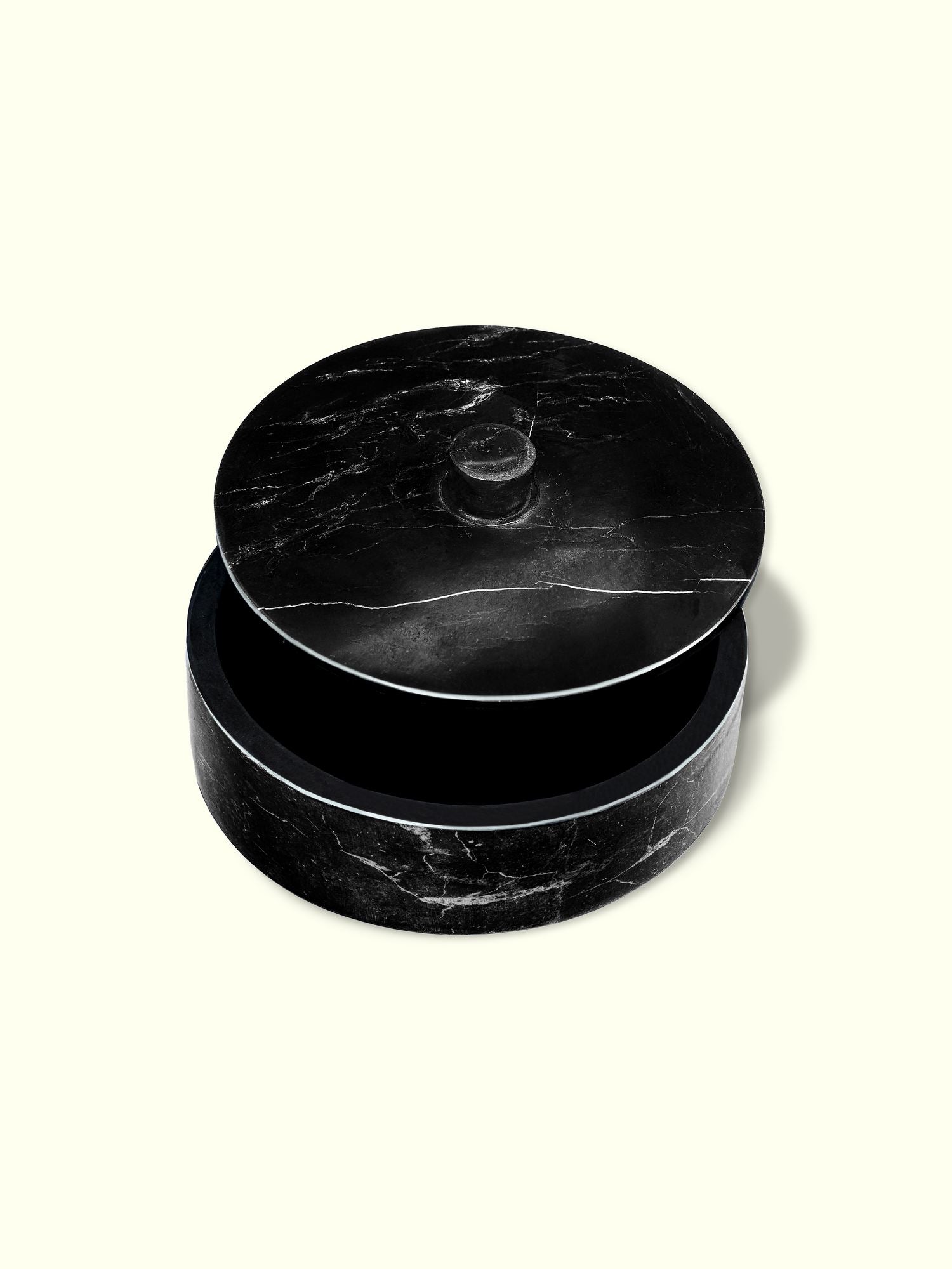 Organizador de Cozinha – 18 cm de diâmetro – Preto – Mármore