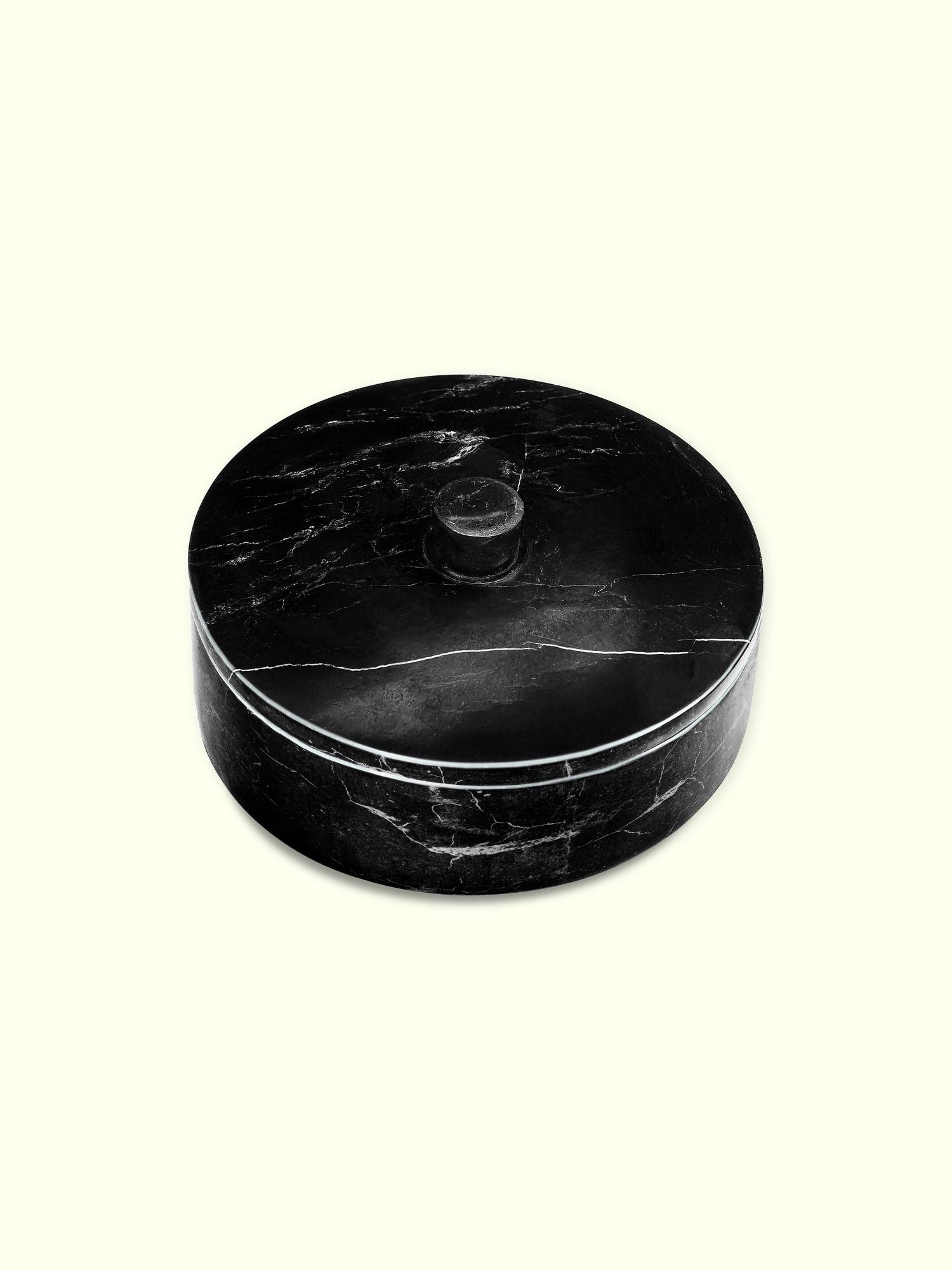 Organizador de Cozinha – 18 cm de diâmetro – Preto – Mármore