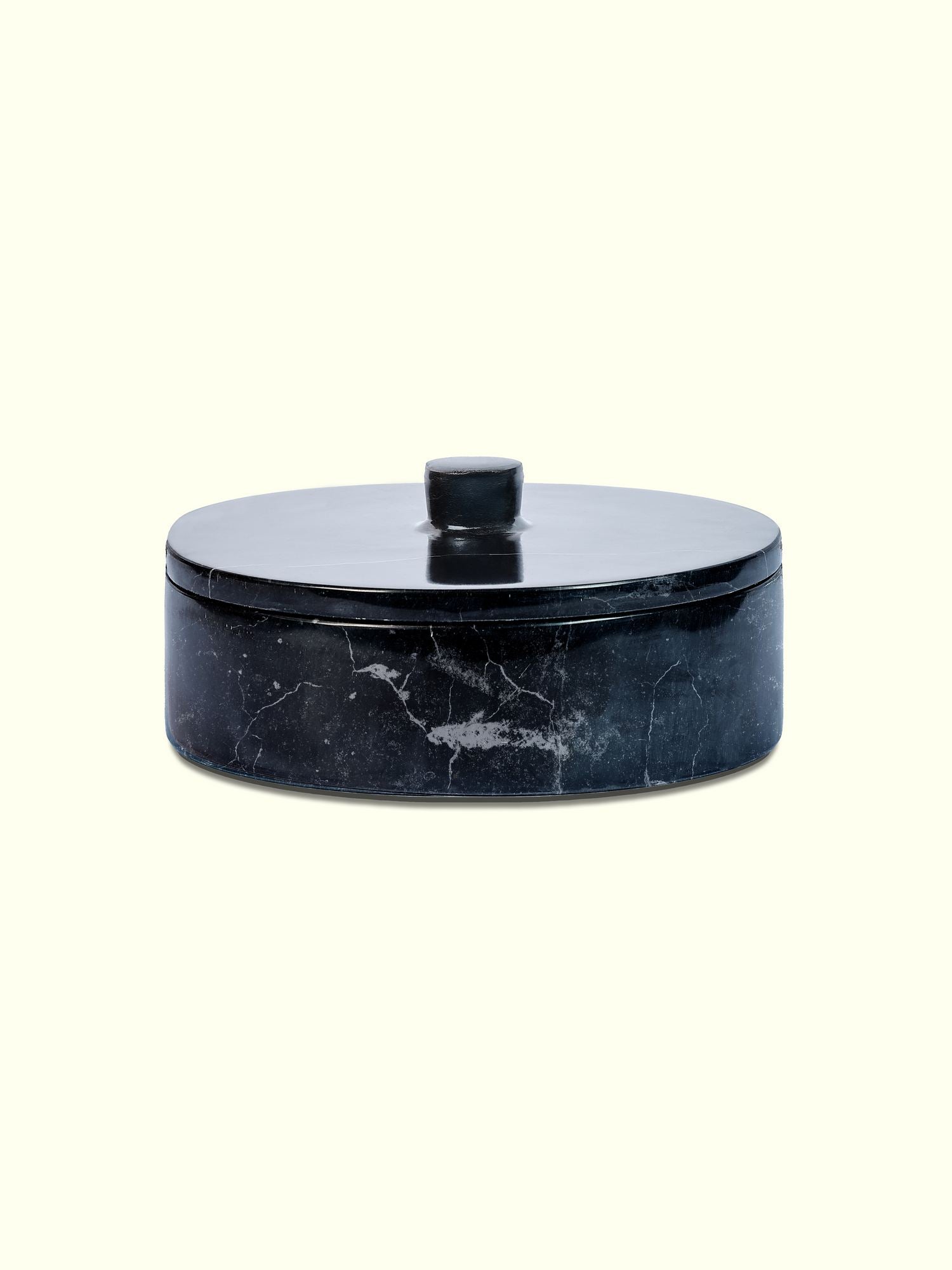 Organizador de Cozinha – 18 cm de diâmetro – Preto – Mármore