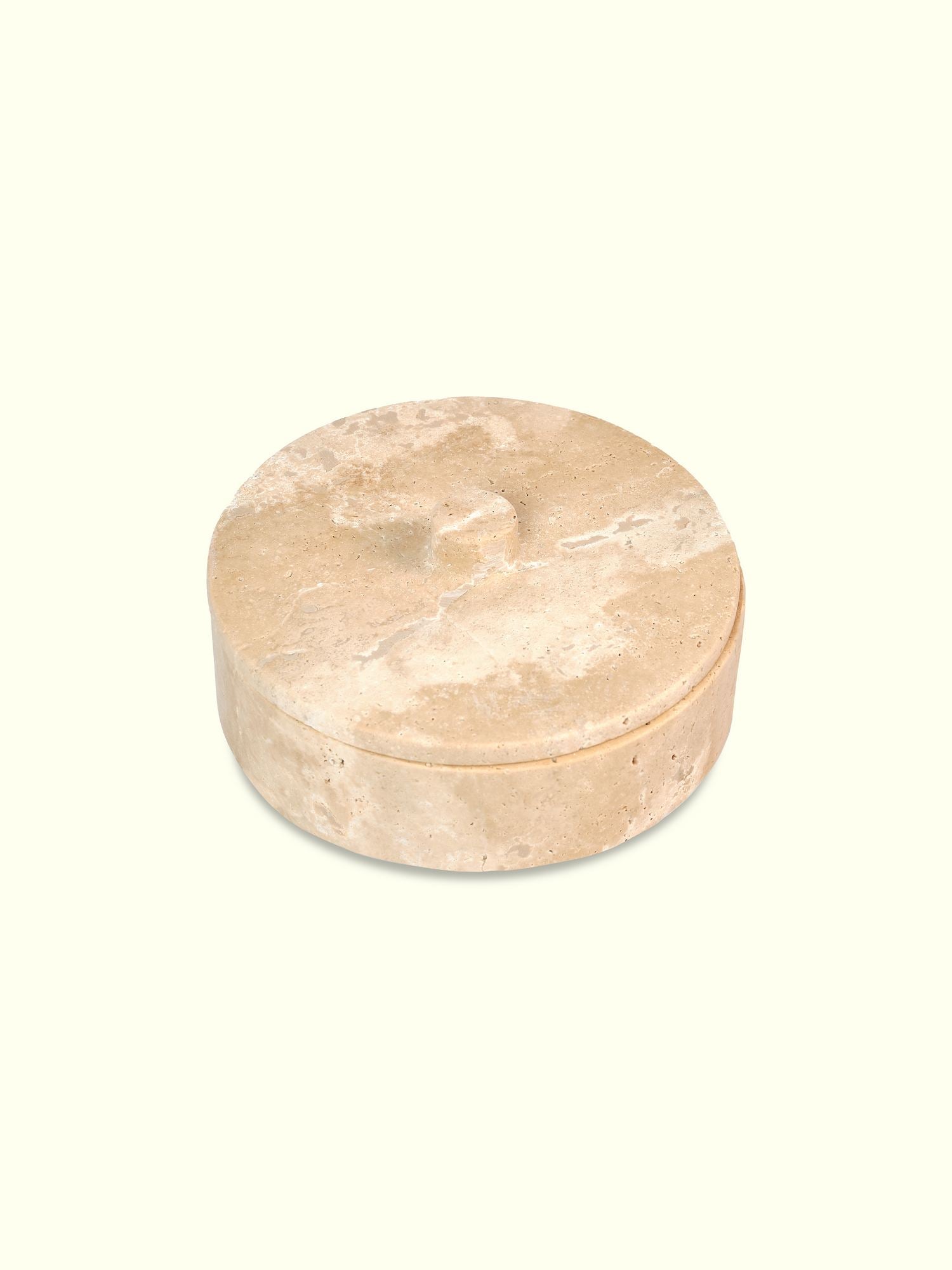 Organizador de Cozinha – Diâmetro 18 cm, Altura 6 cm – Bege – Mármore