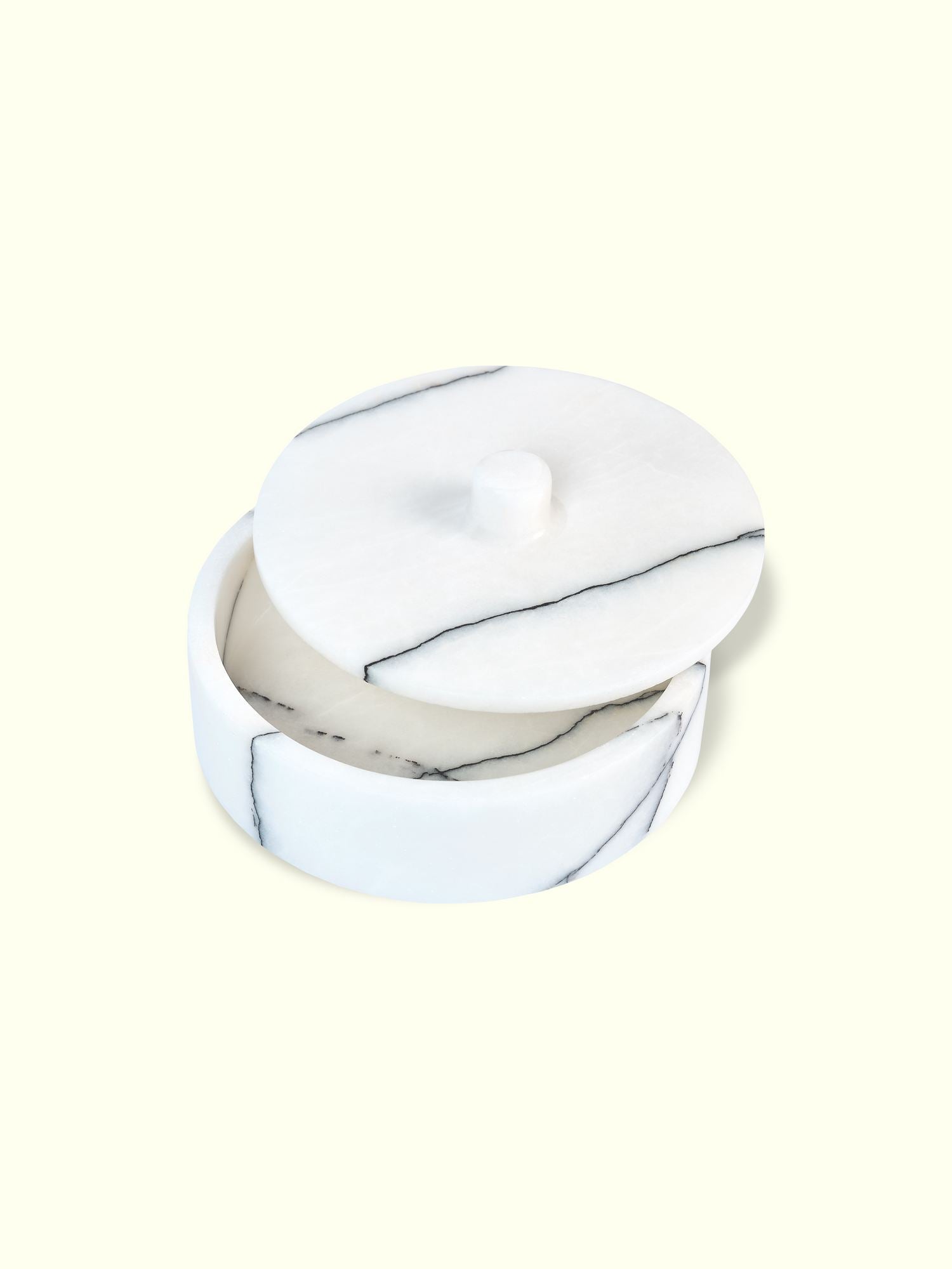 Organizador de Cozinha – 18 cm de diâmetro – Branco – Mármore
