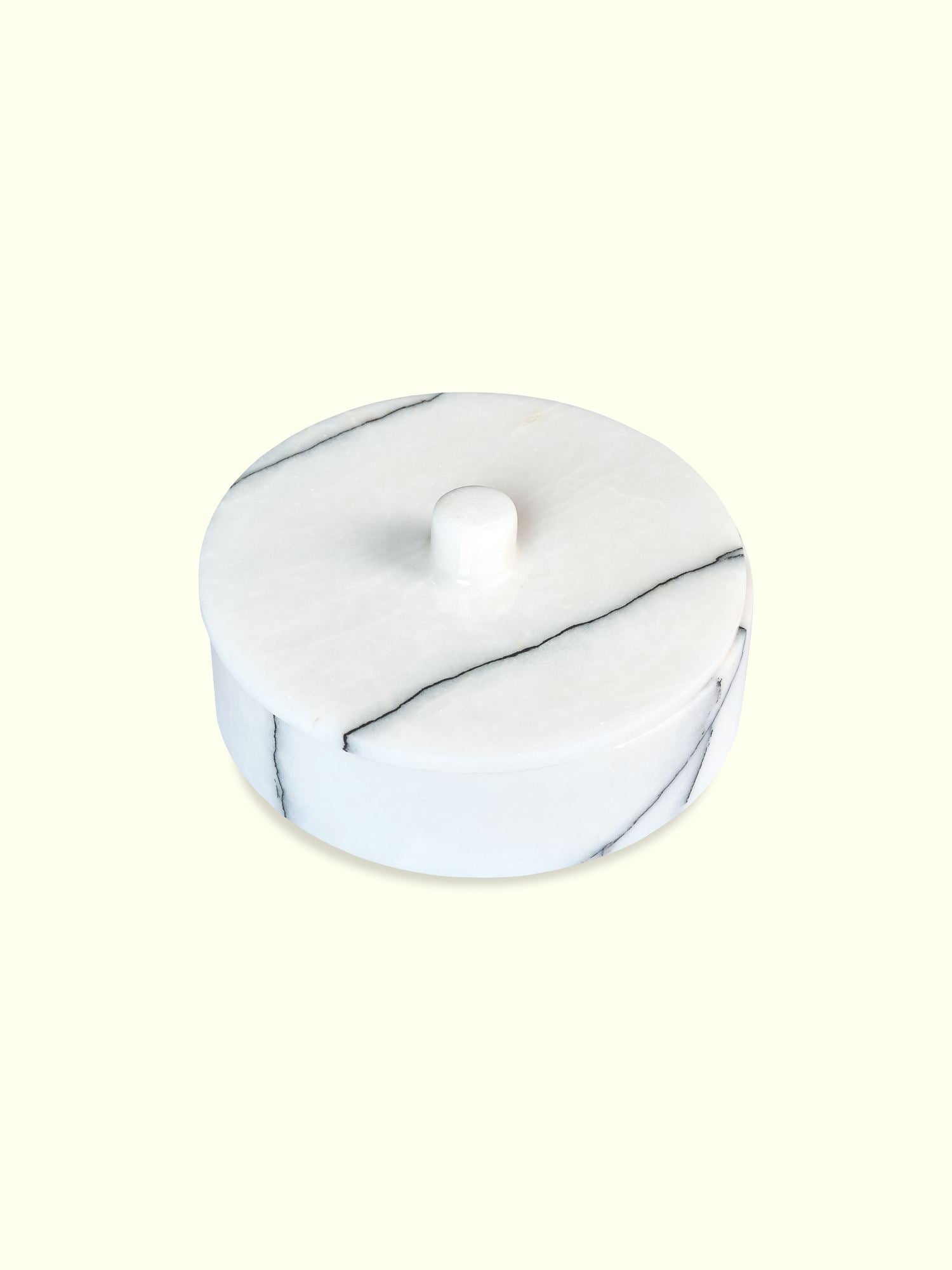 Organizador de Cozinha – 18 cm de diâmetro – Branco – Mármore
