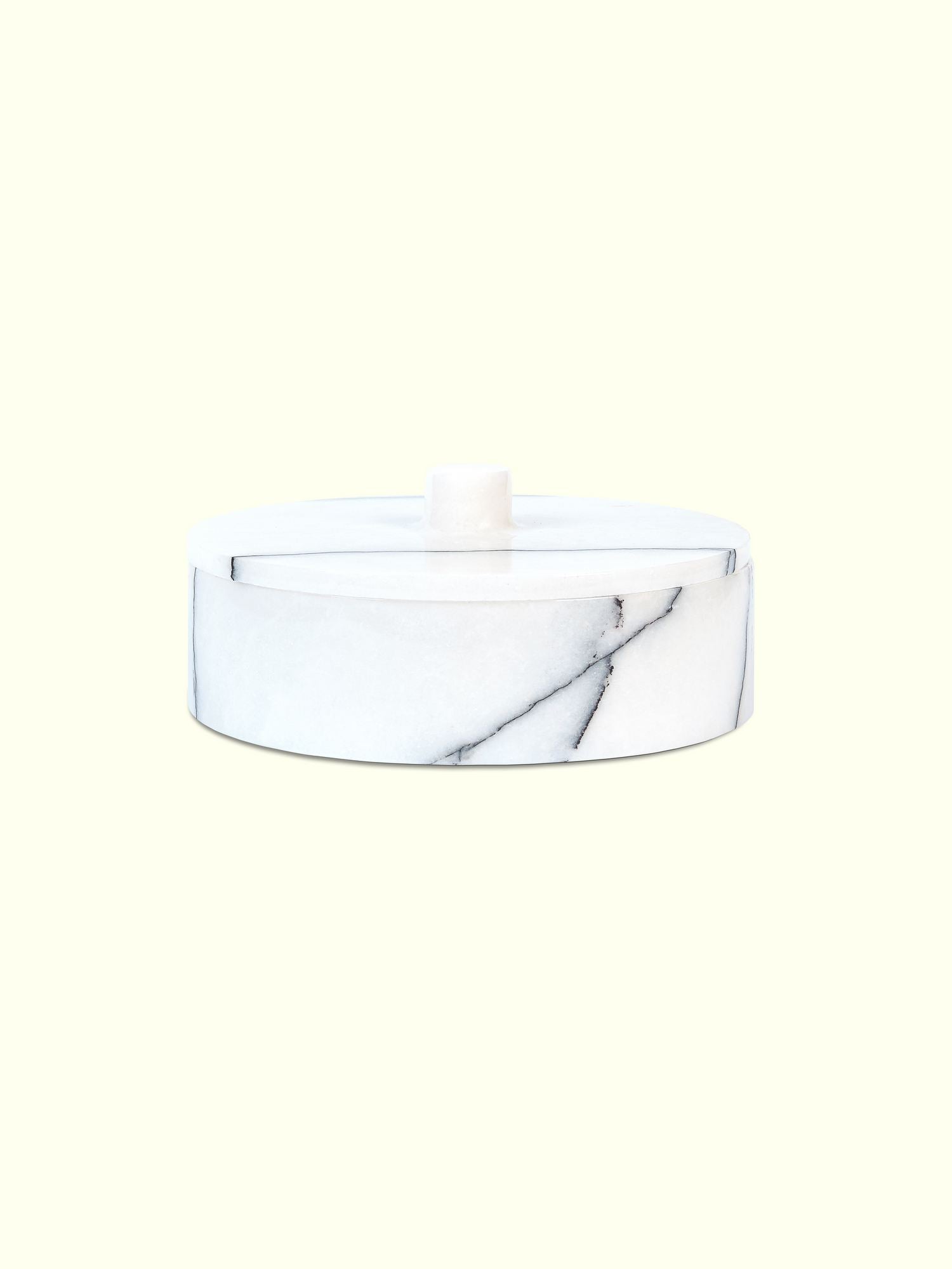 Organizador de Cozinha – 18 cm de diâmetro – Branco – Mármore
