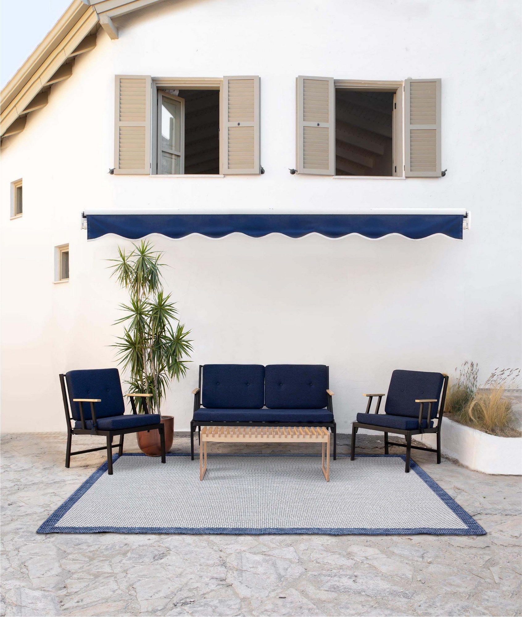 Sofá Garden 1 Lugar Dark Blue - Design Contemporâneo Premium