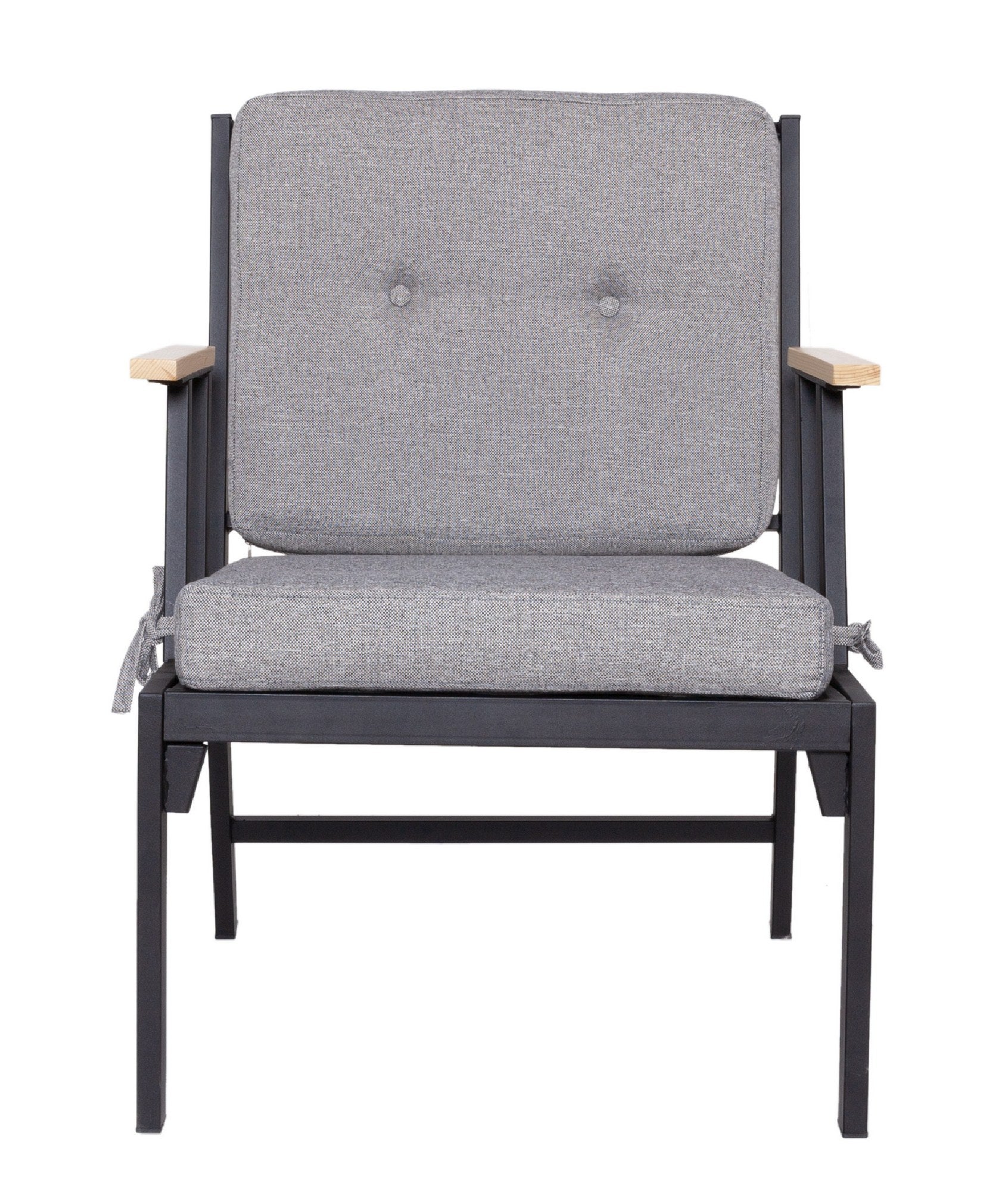 Sofá Garden 1 Lugar Grey - Metal & Poliéster Premium