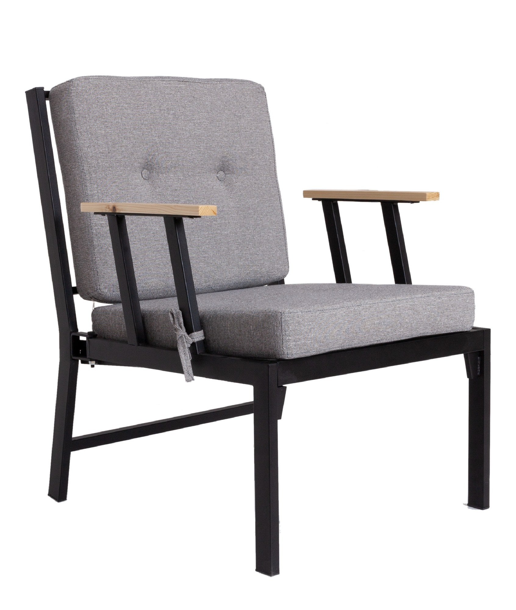 Sofá Garden 1 Lugar Grey - Metal & Poliéster Premium